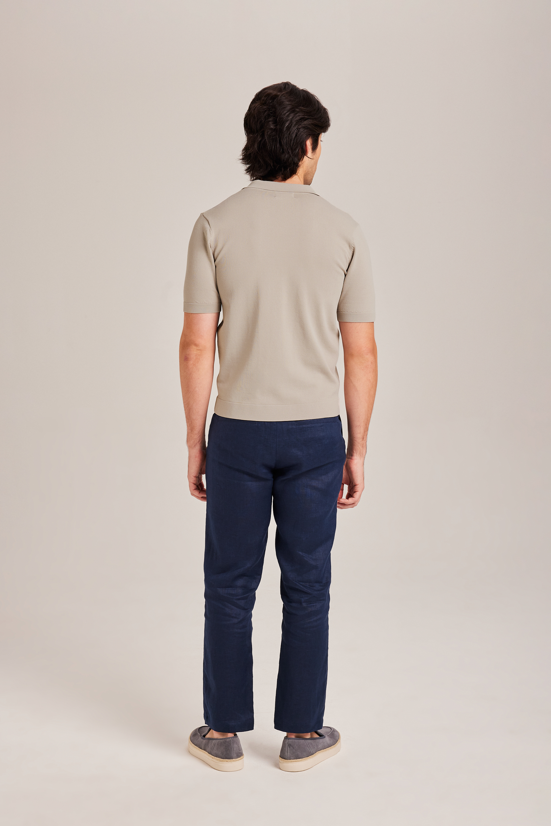 Rayon Knitted Polo Top