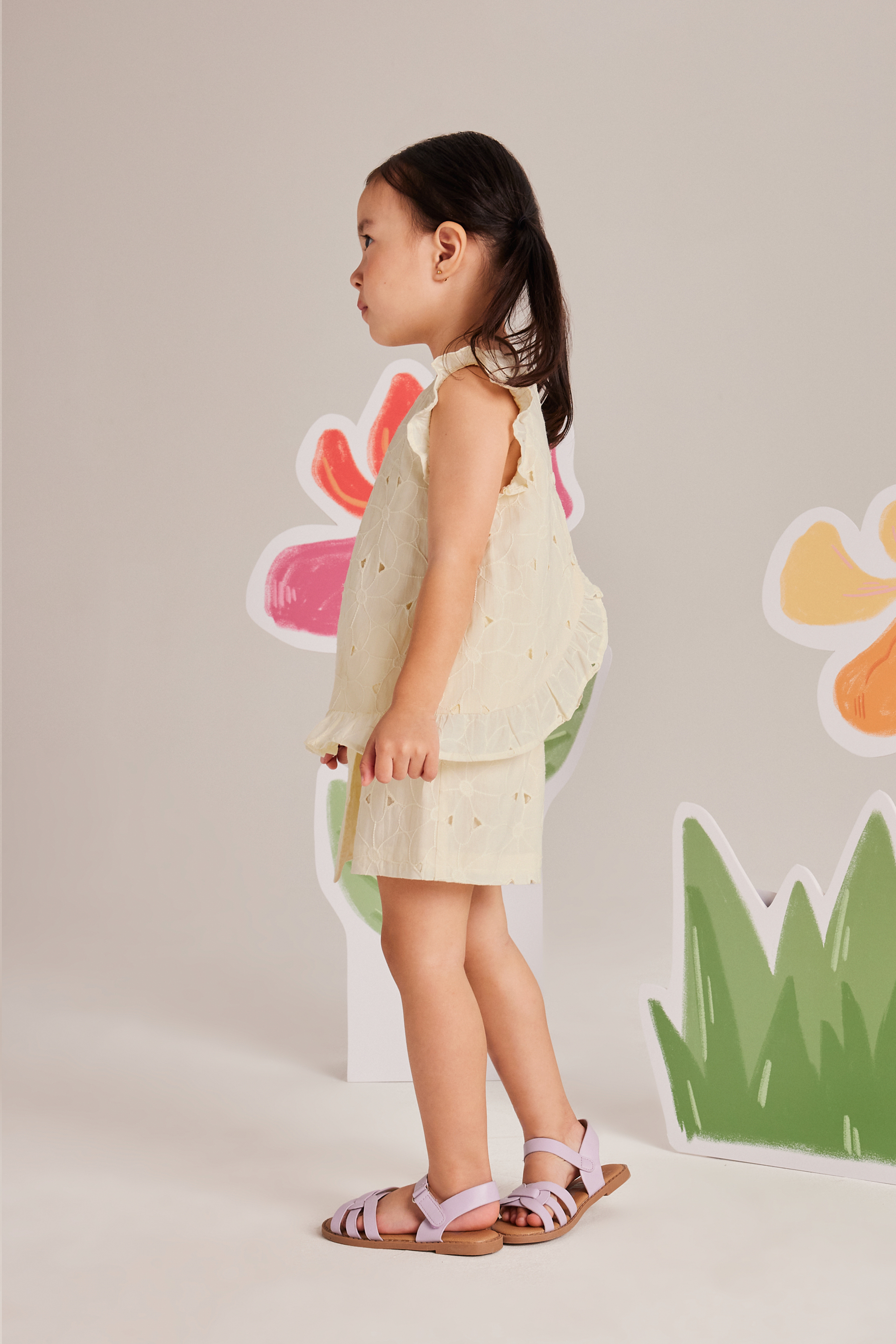 Embroidered Cotton Skorts