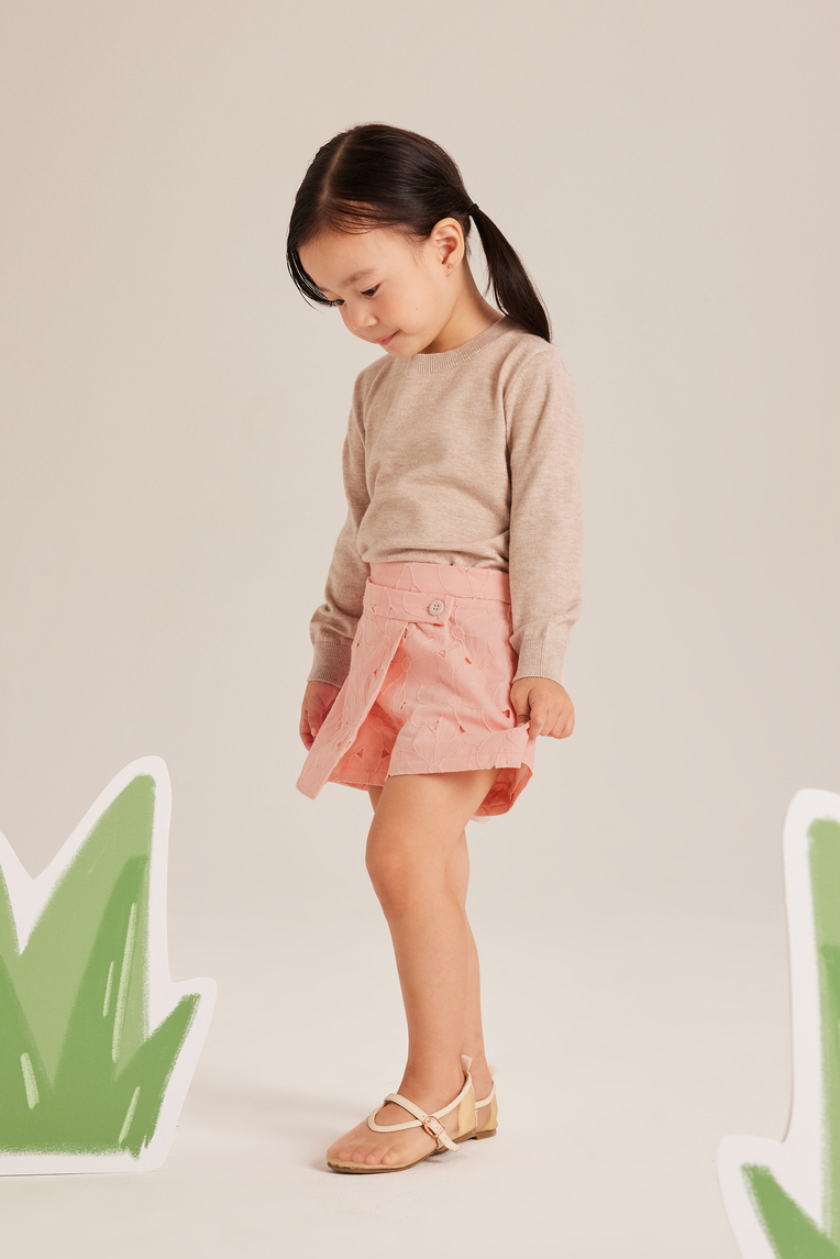 Embroidered Cotton Skorts