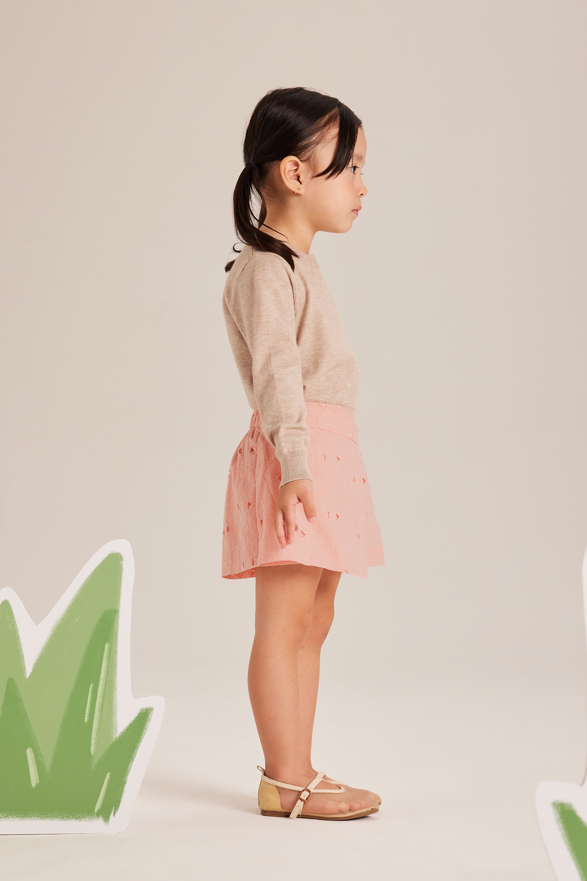 Embroidered Cotton Skorts