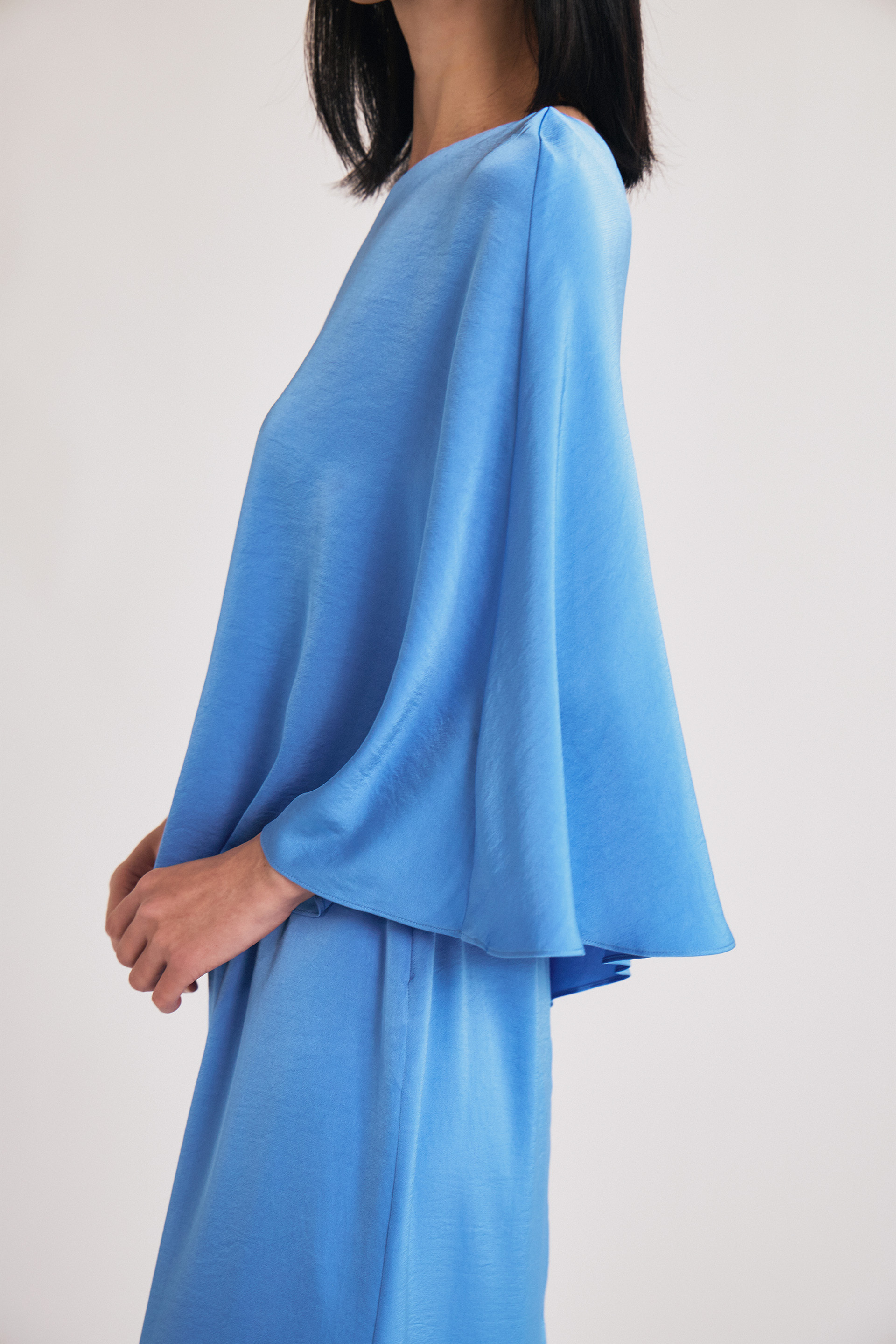 One-Shoulder Satin Column Dress