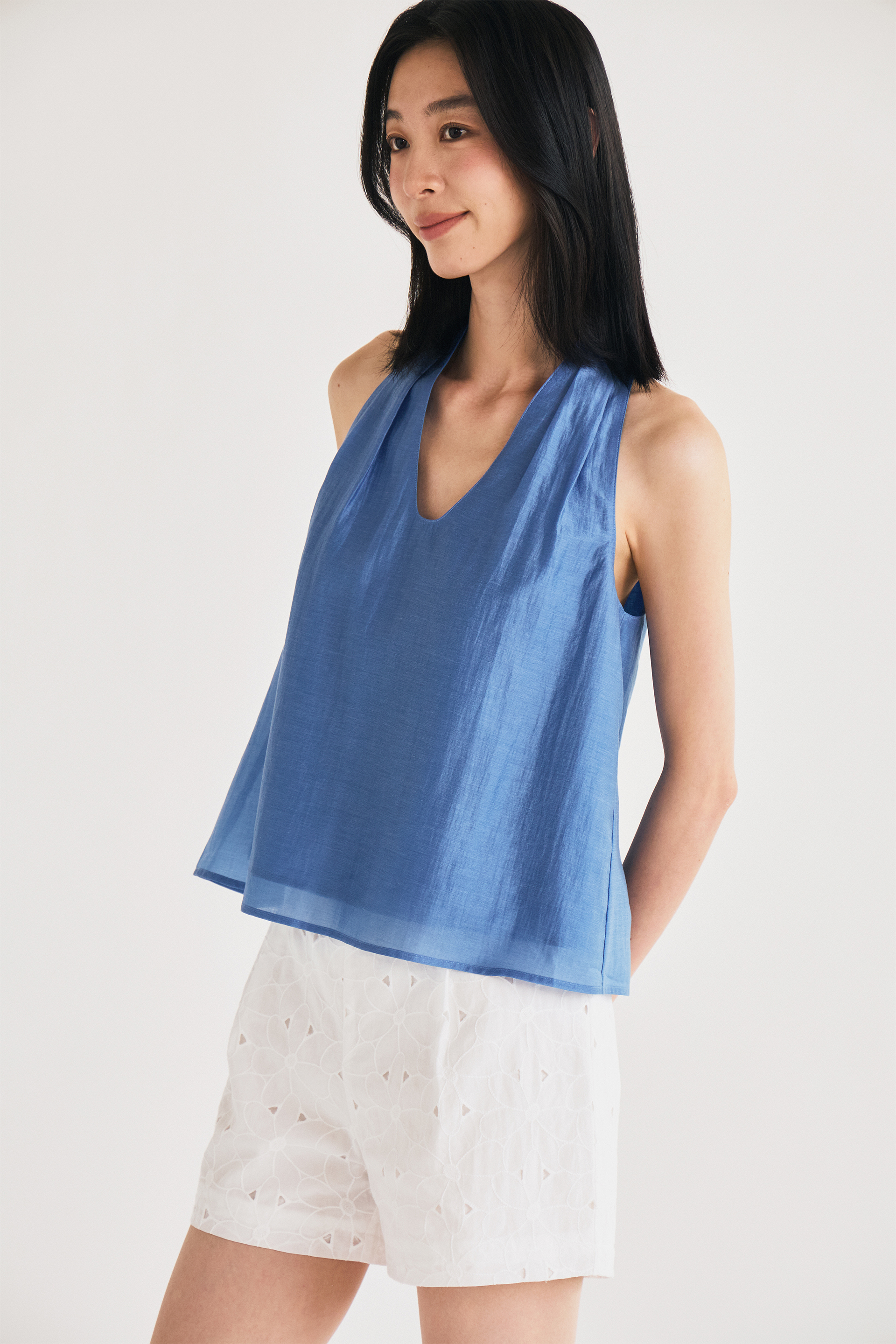 Viscose U-Neck Halter Top