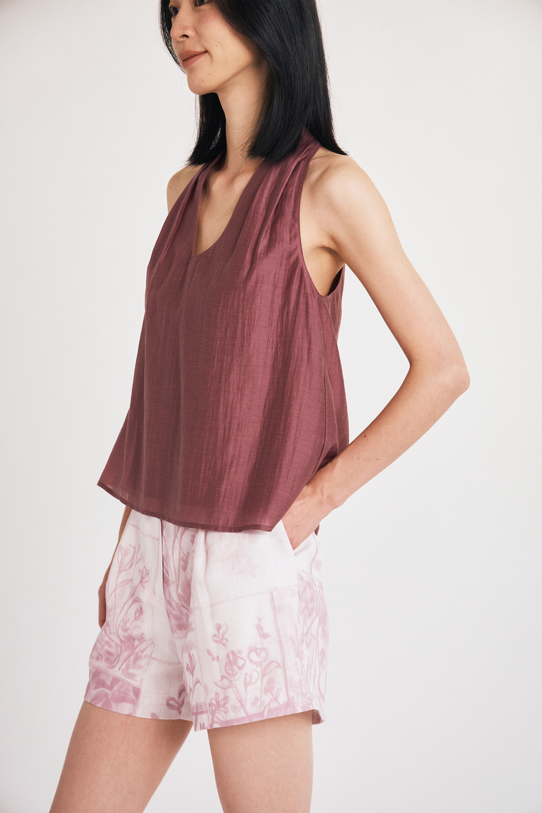 Viscose U-Neck Halter Top