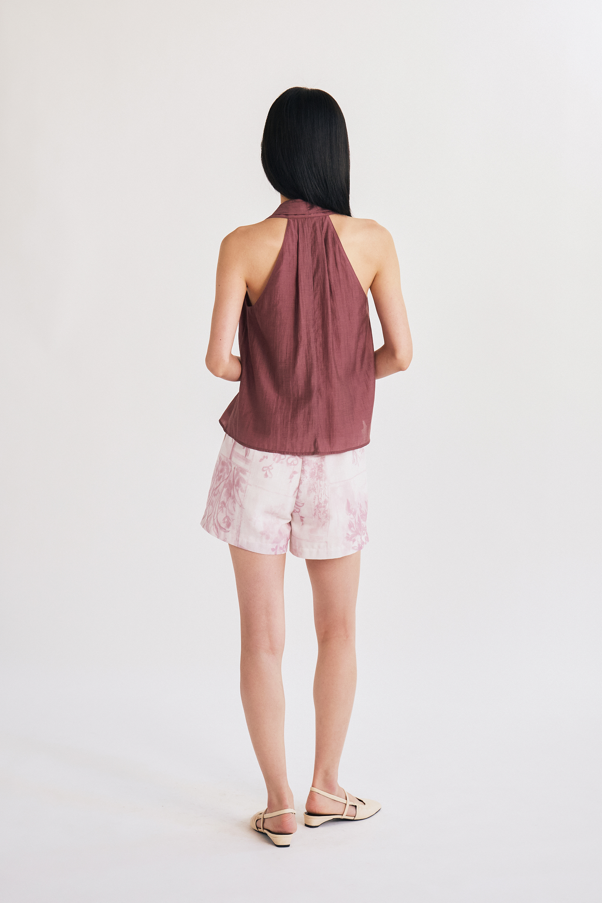 Viscose U-Neck Halter Top