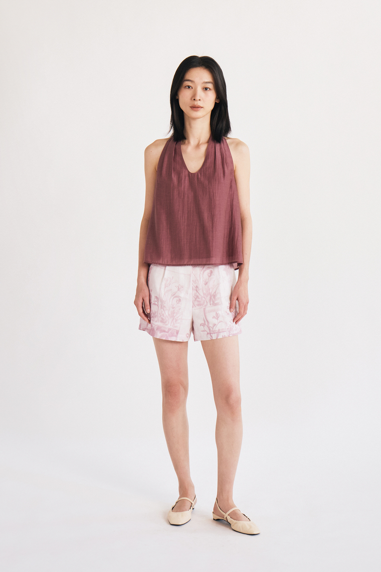 Viscose U-Neck Halter Top