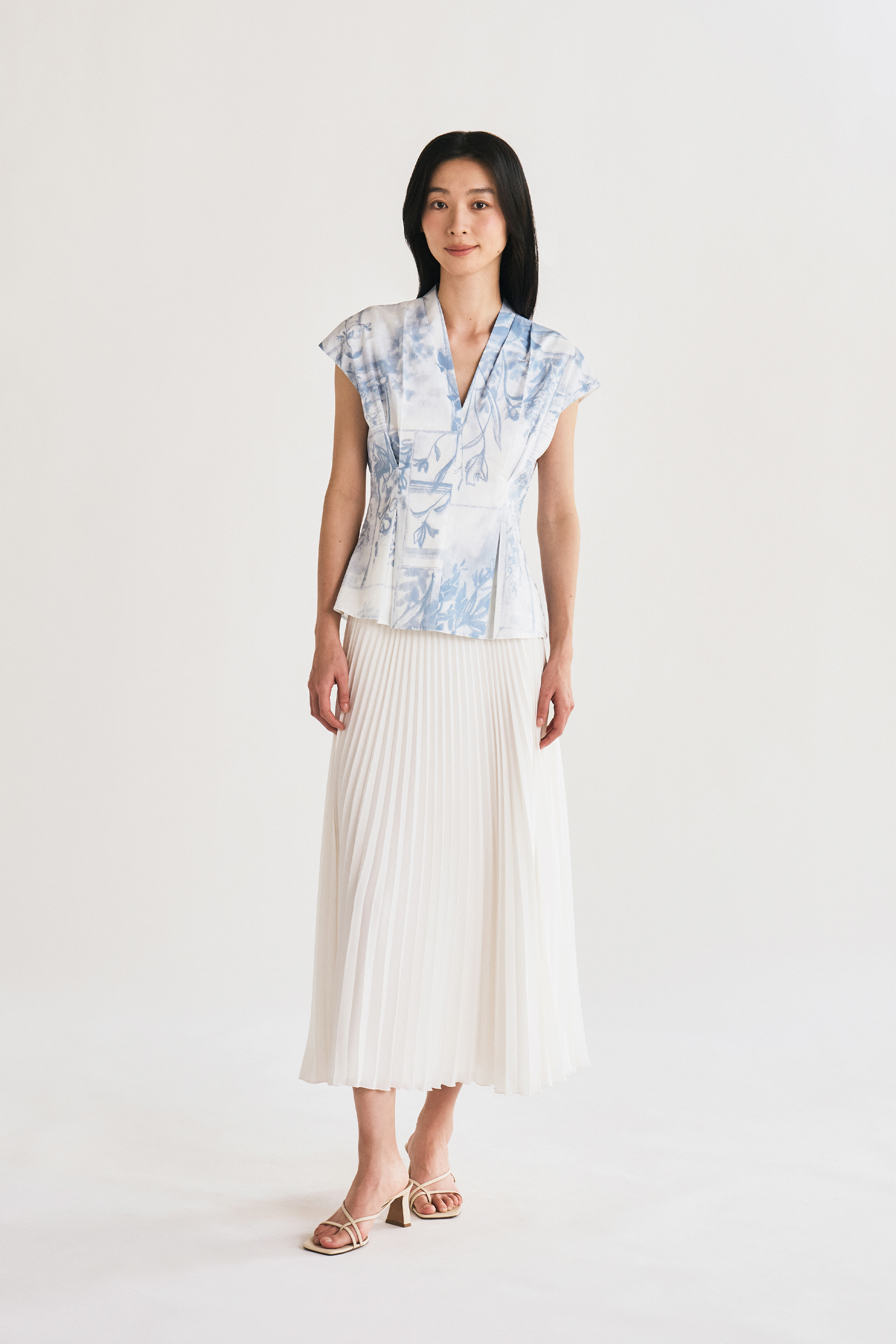 View Pleat-Front Top
