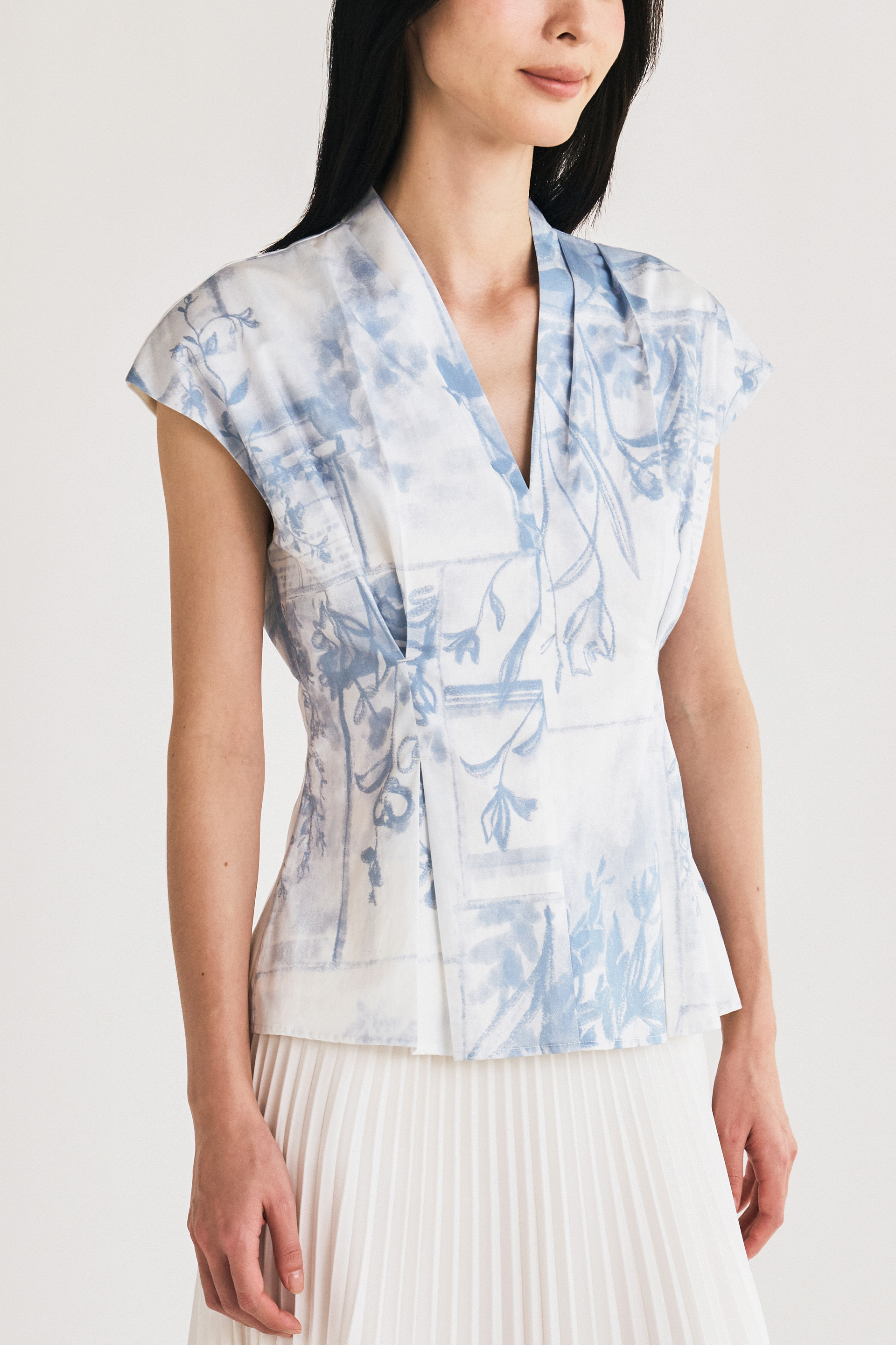 View Pleat-Front Top