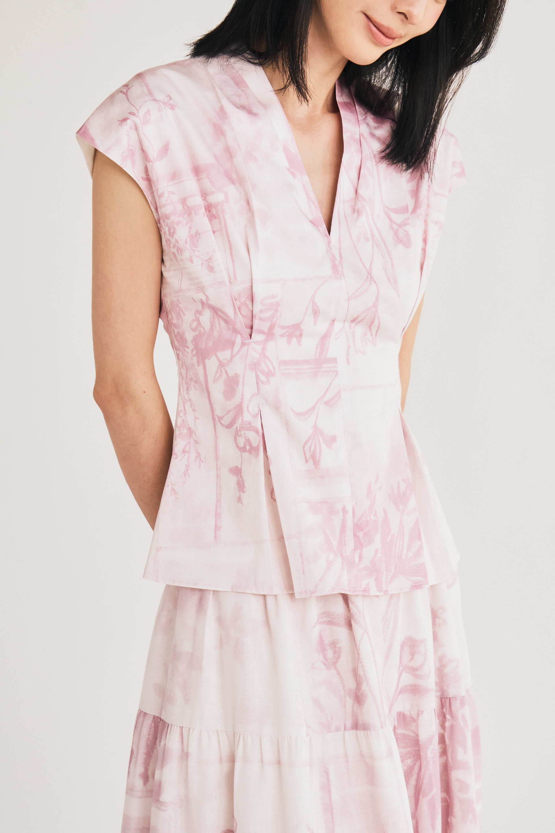 View Pleat-Front Top