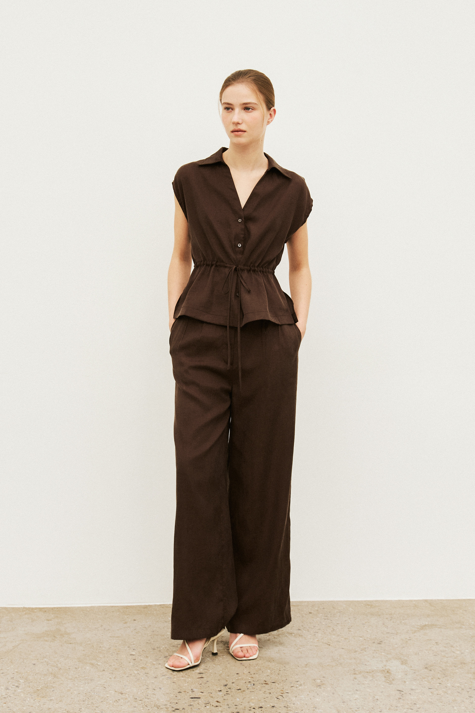 Viscose Cap-Sleeve Blouse