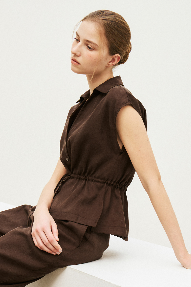 Viscose Cap-Sleeve Blouse