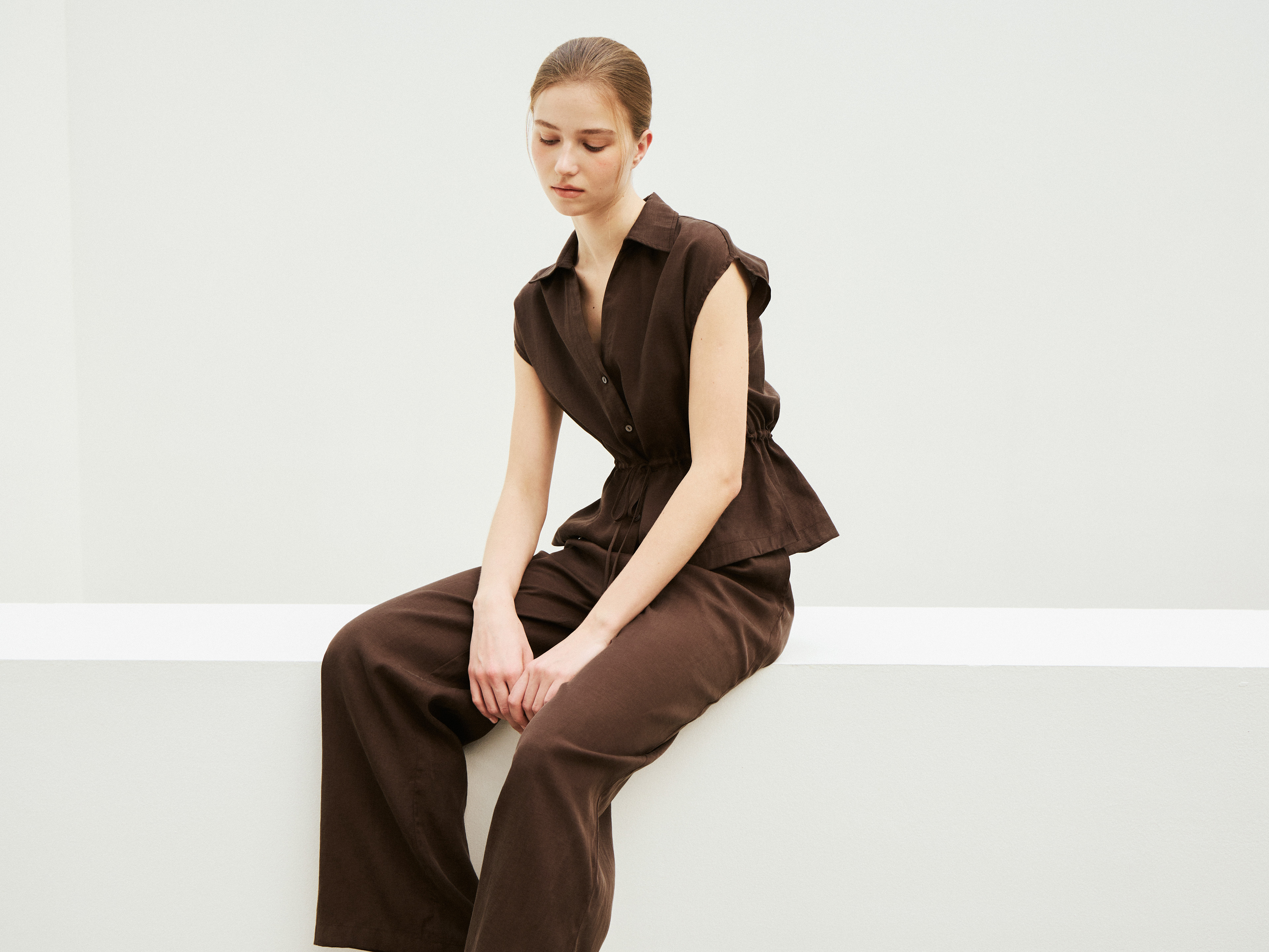 Viscose Cap-Sleeve Blouse