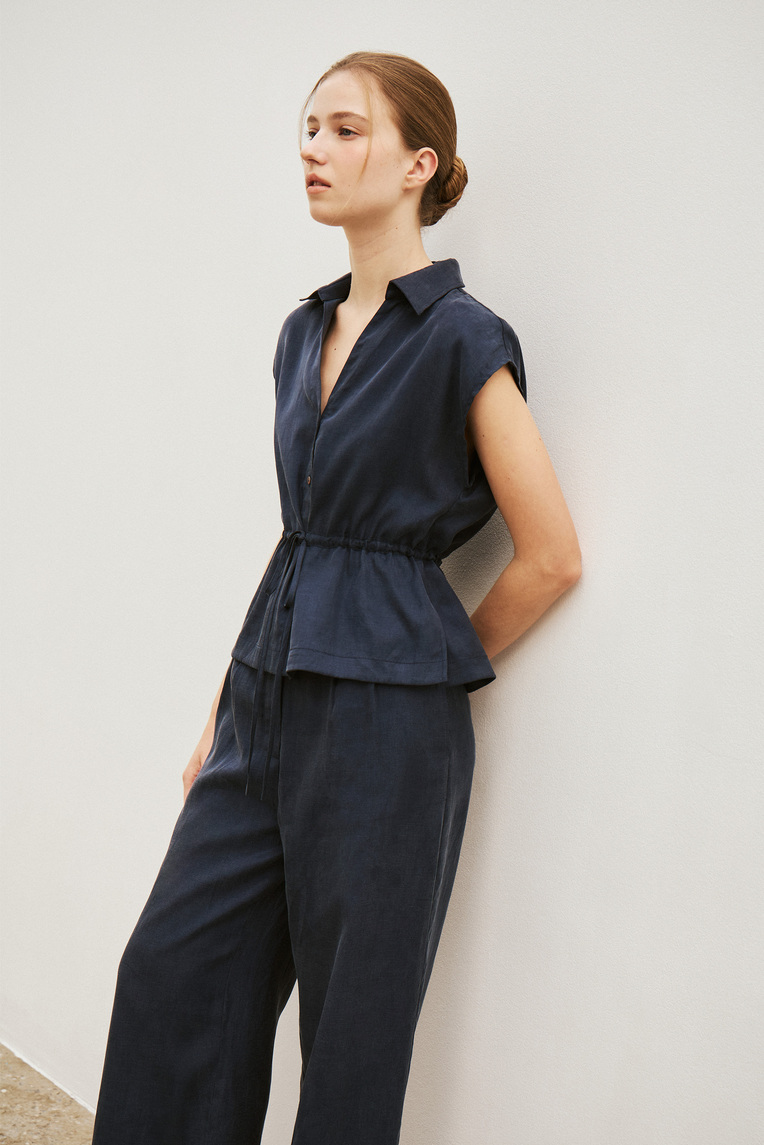 Viscose Cap-Sleeve Blouse