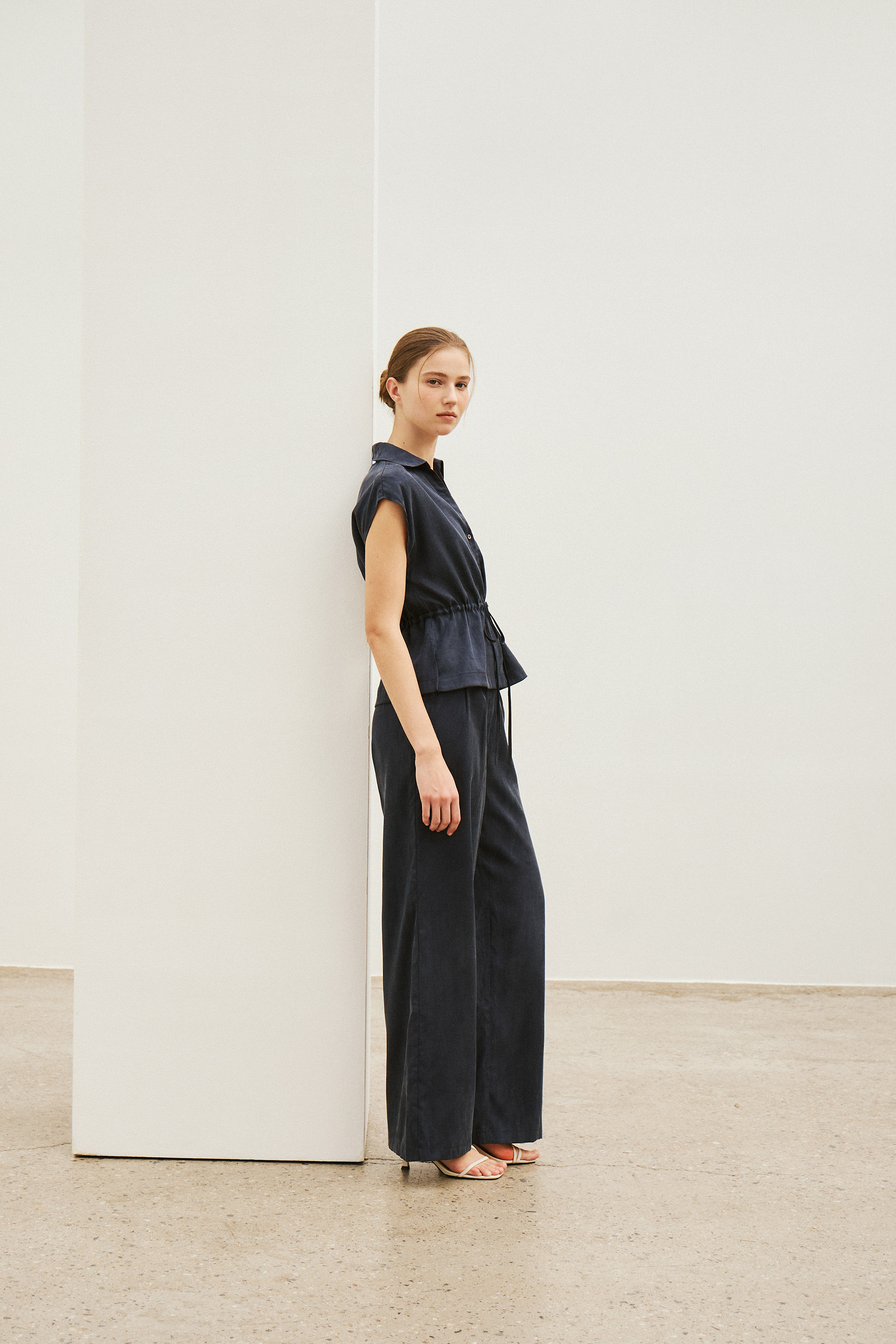 Viscose Cap-Sleeve Blouse