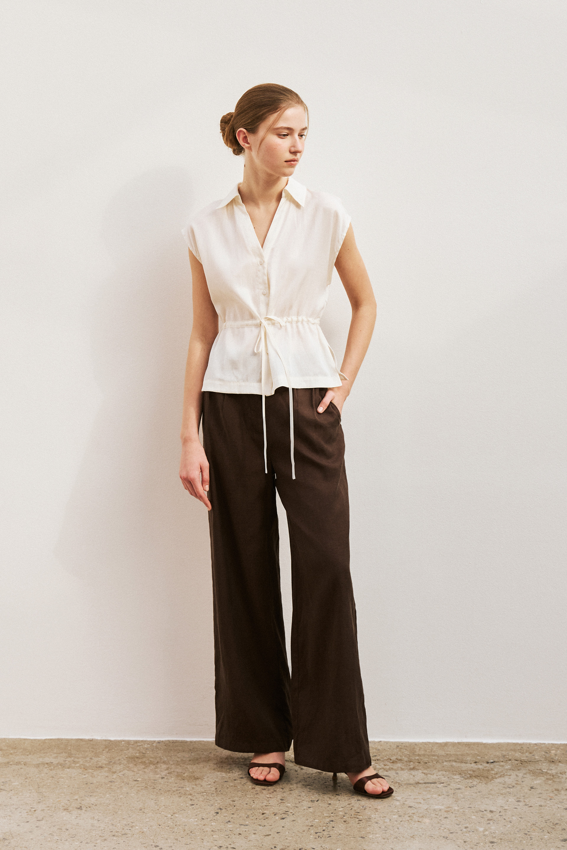 Viscose Cap-Sleeve Blouse