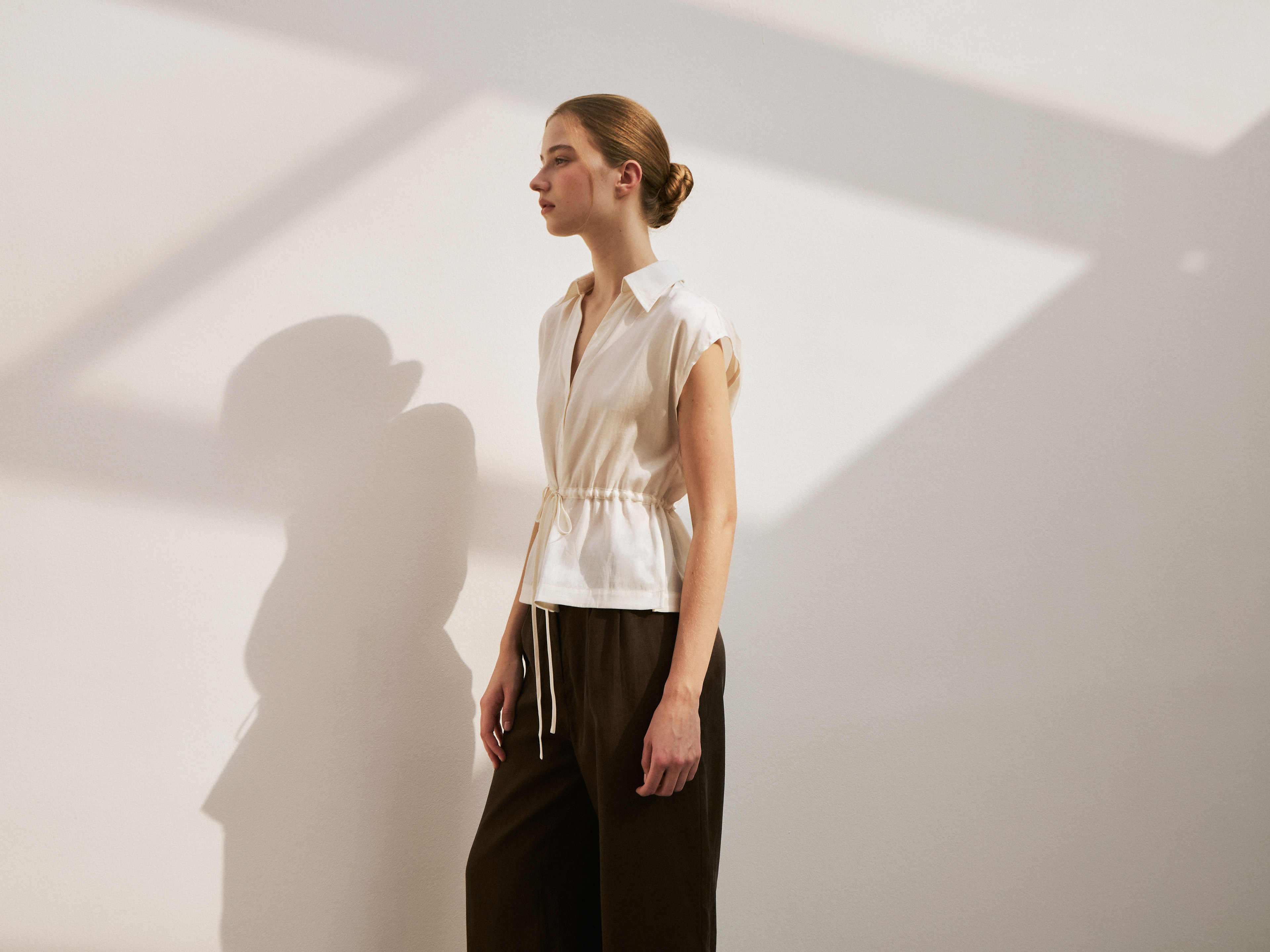 Viscose Cap-Sleeve Blouse