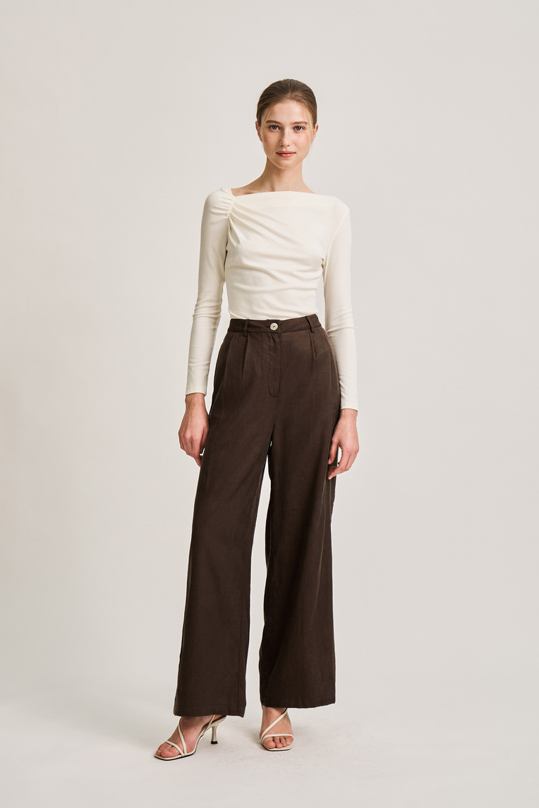 Relaxed Pleat-Front Trousers
