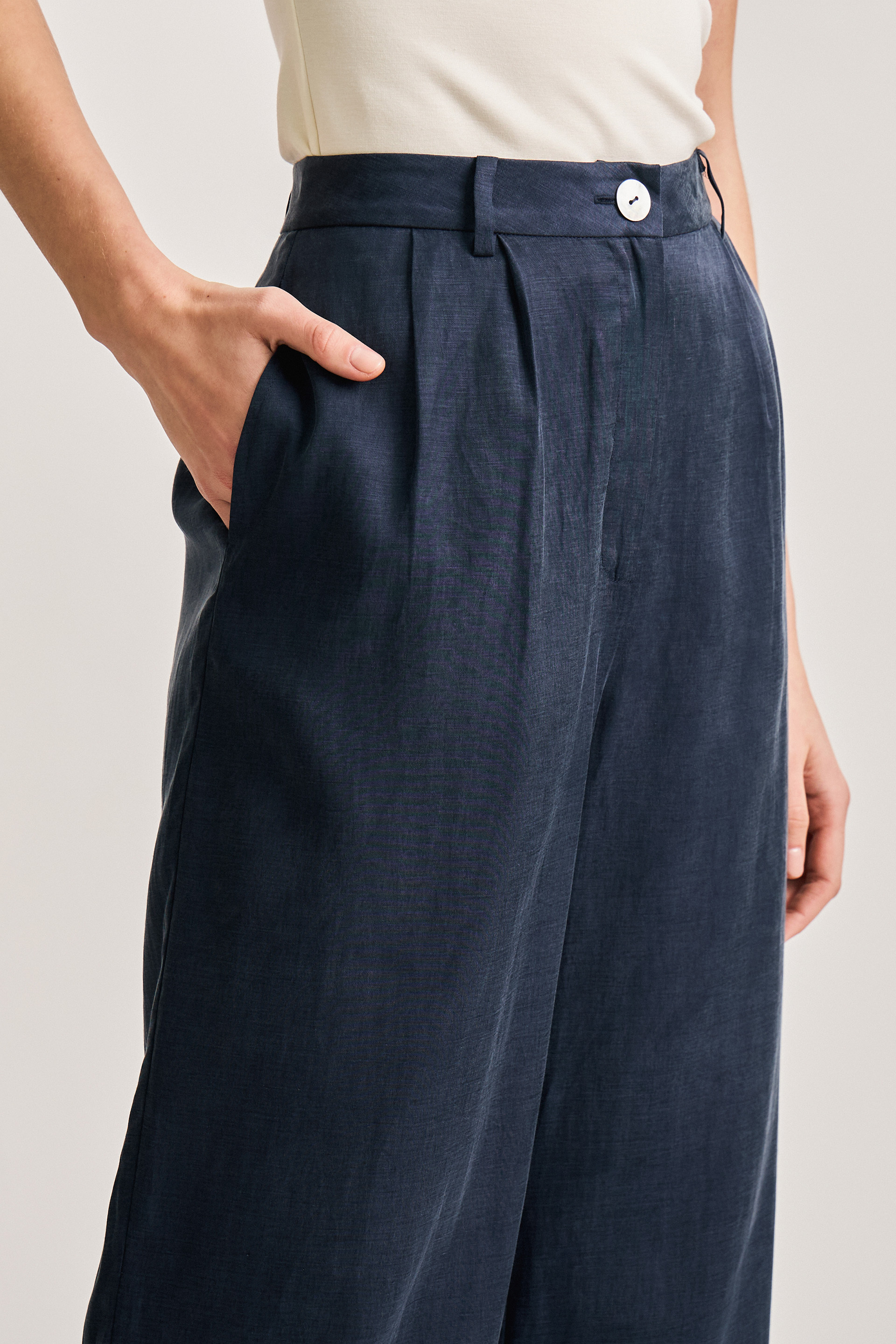 Relaxed Pleat-Front Trousers