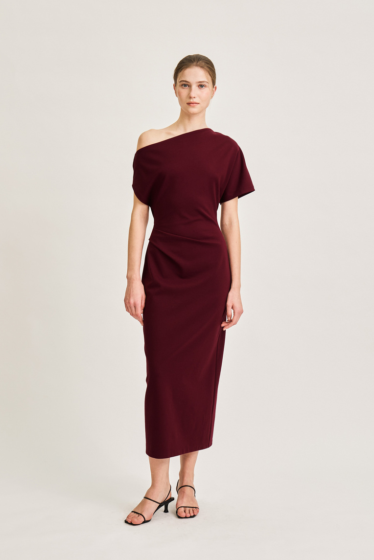 One-Shoulder Jersey Maxi Dress