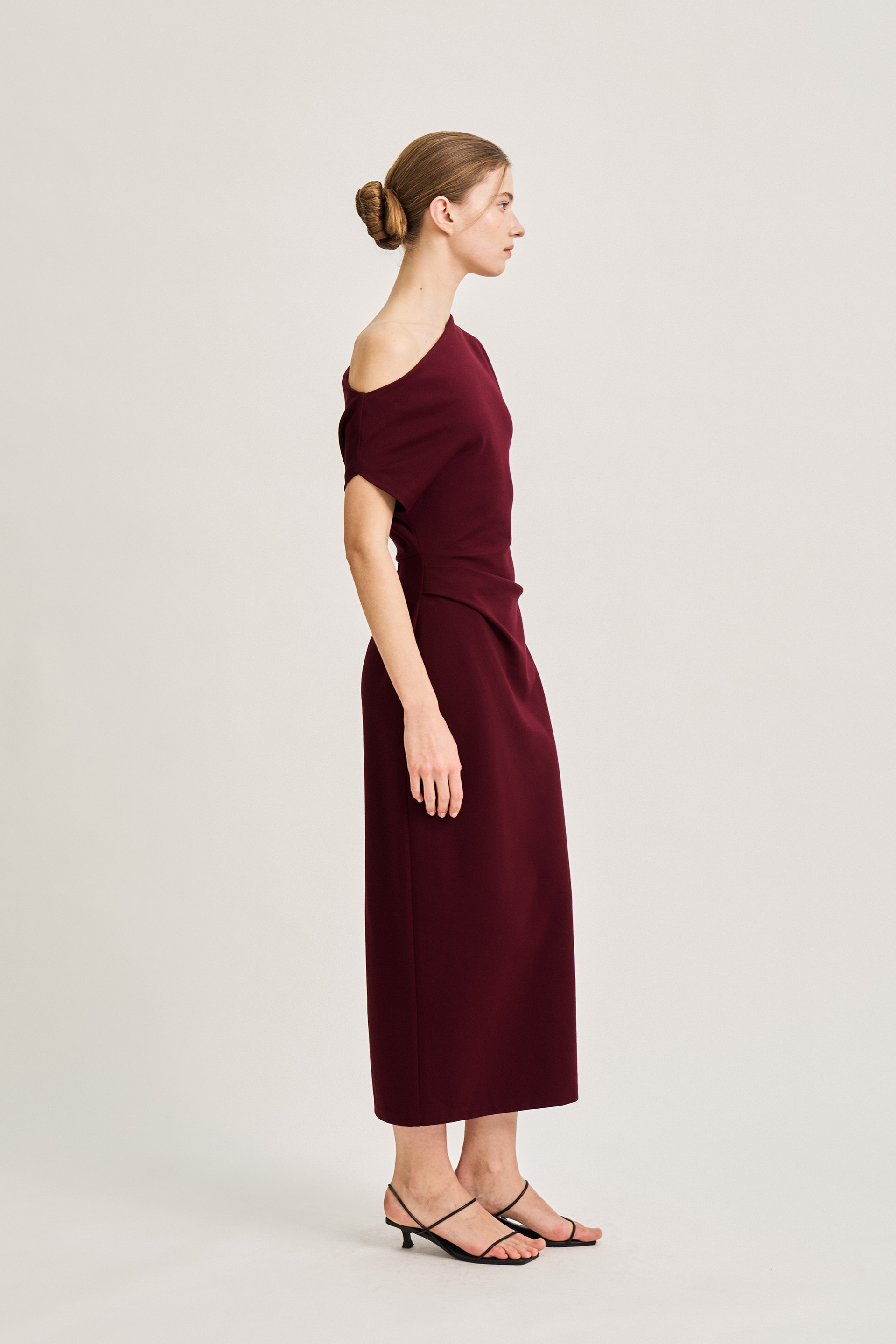 One-Shoulder Jersey Maxi Dress