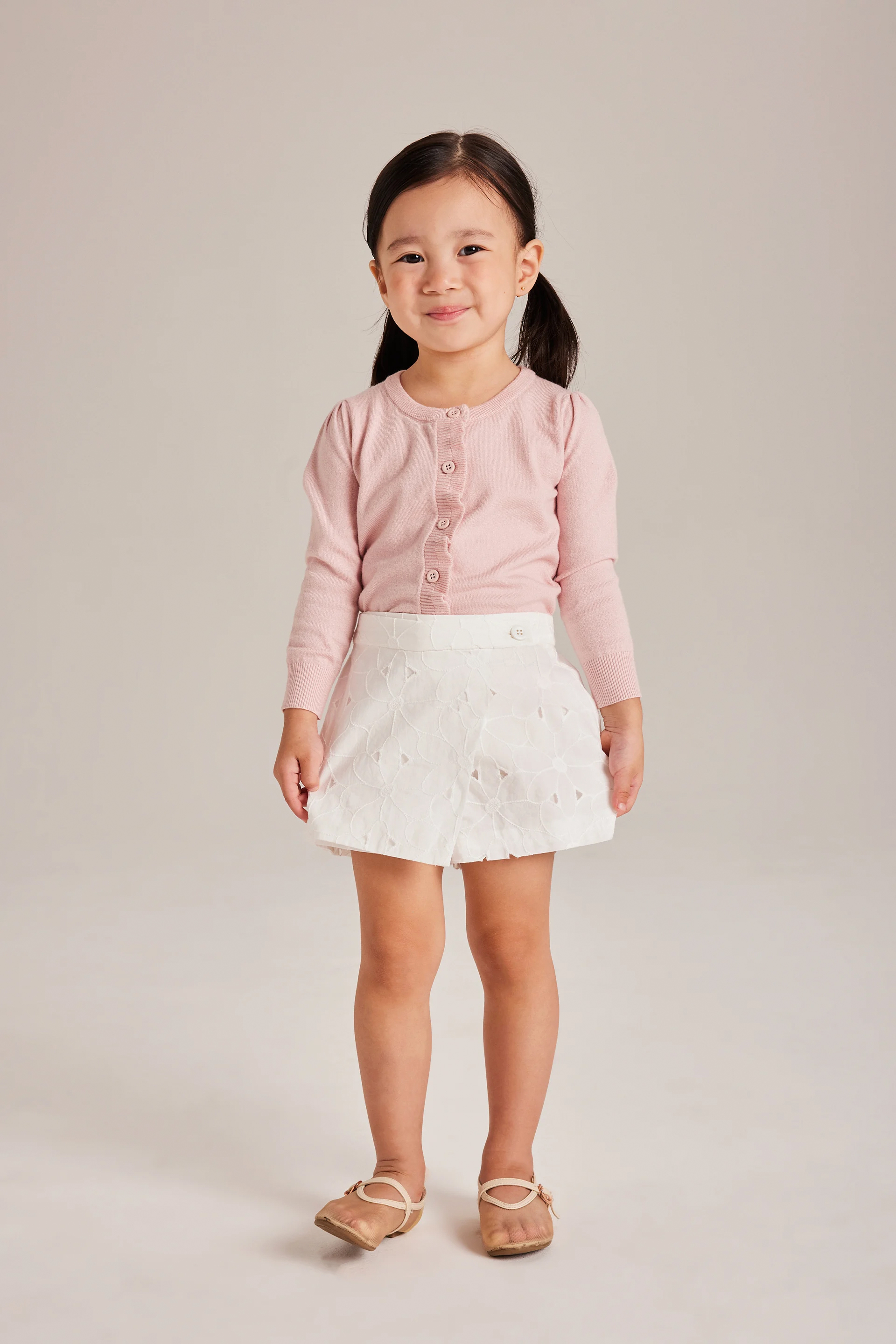 Embroidered Cotton Skorts