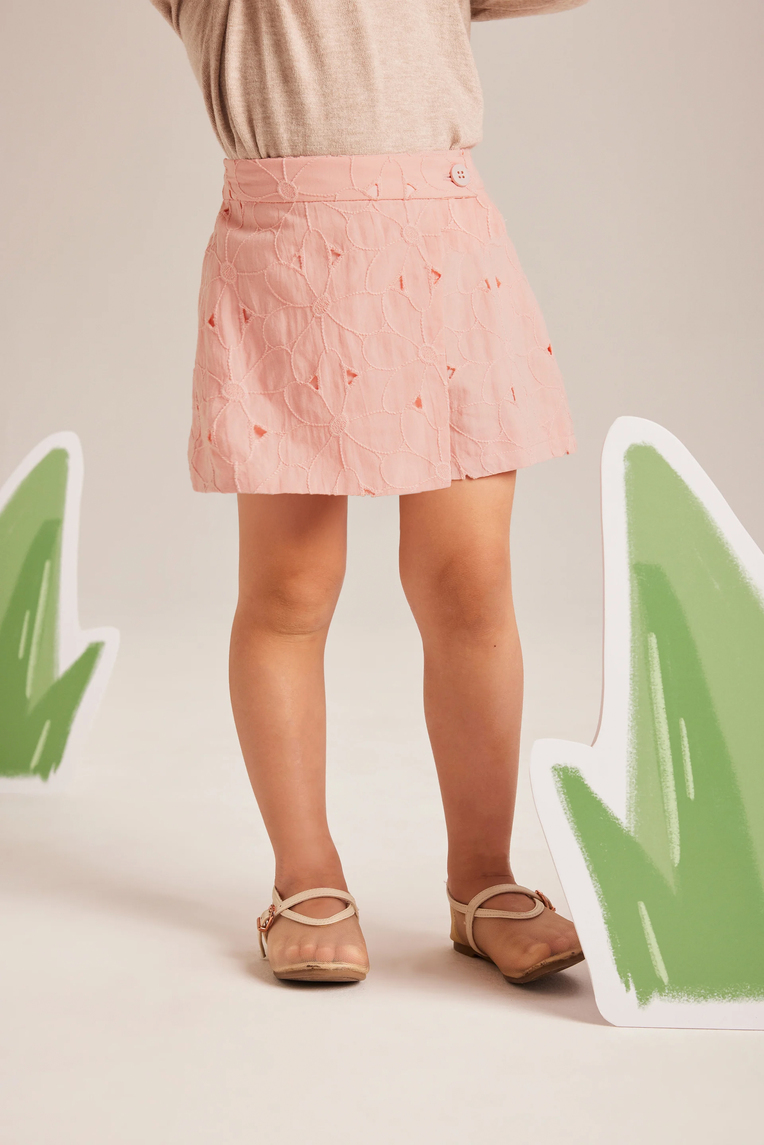 Embroidered Cotton Skorts