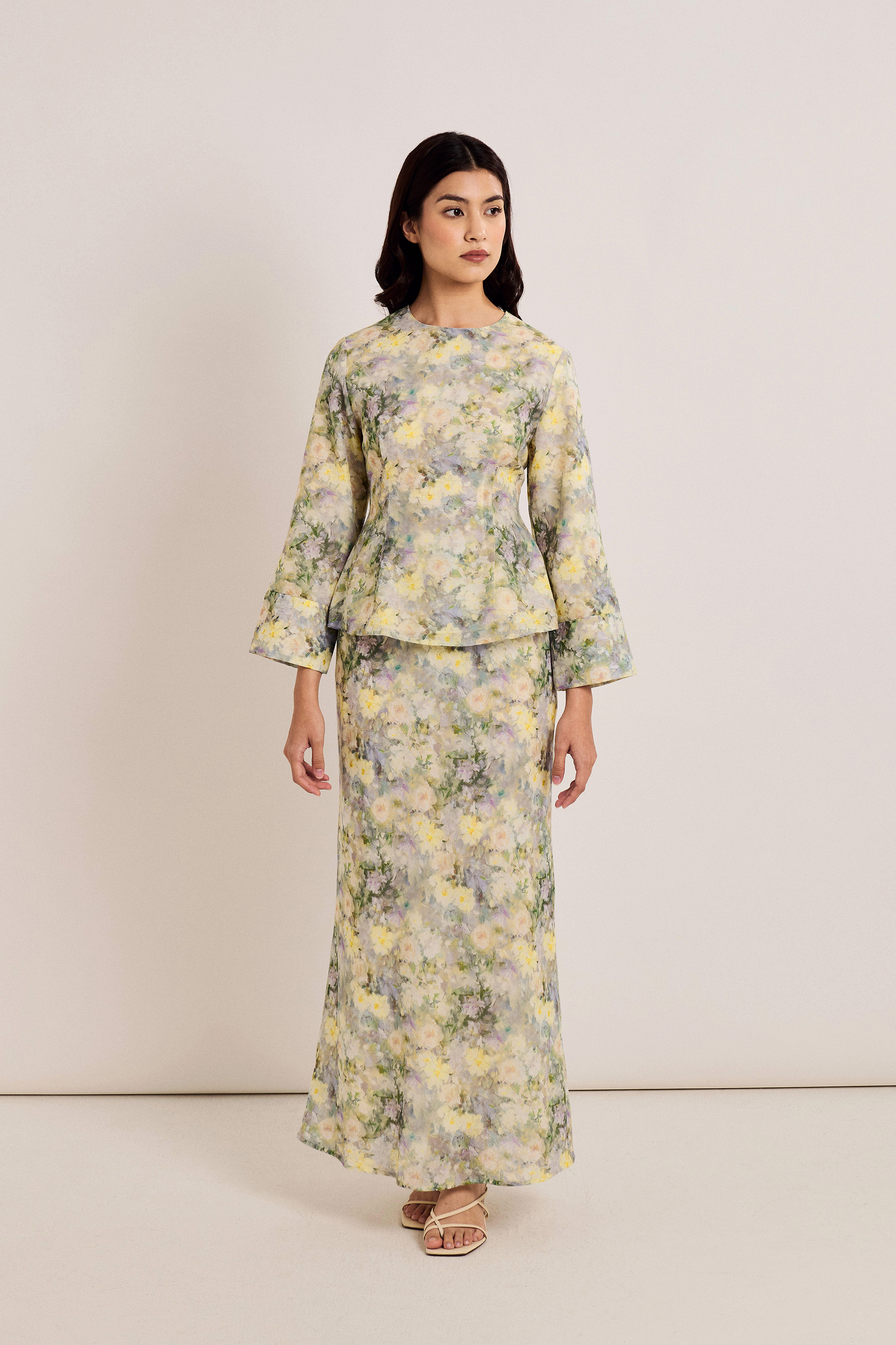 Floral Print Peplum Top