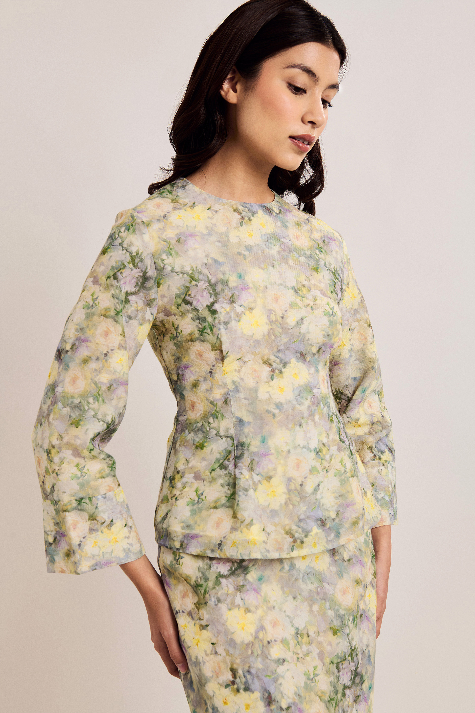 Floral Print Peplum Top