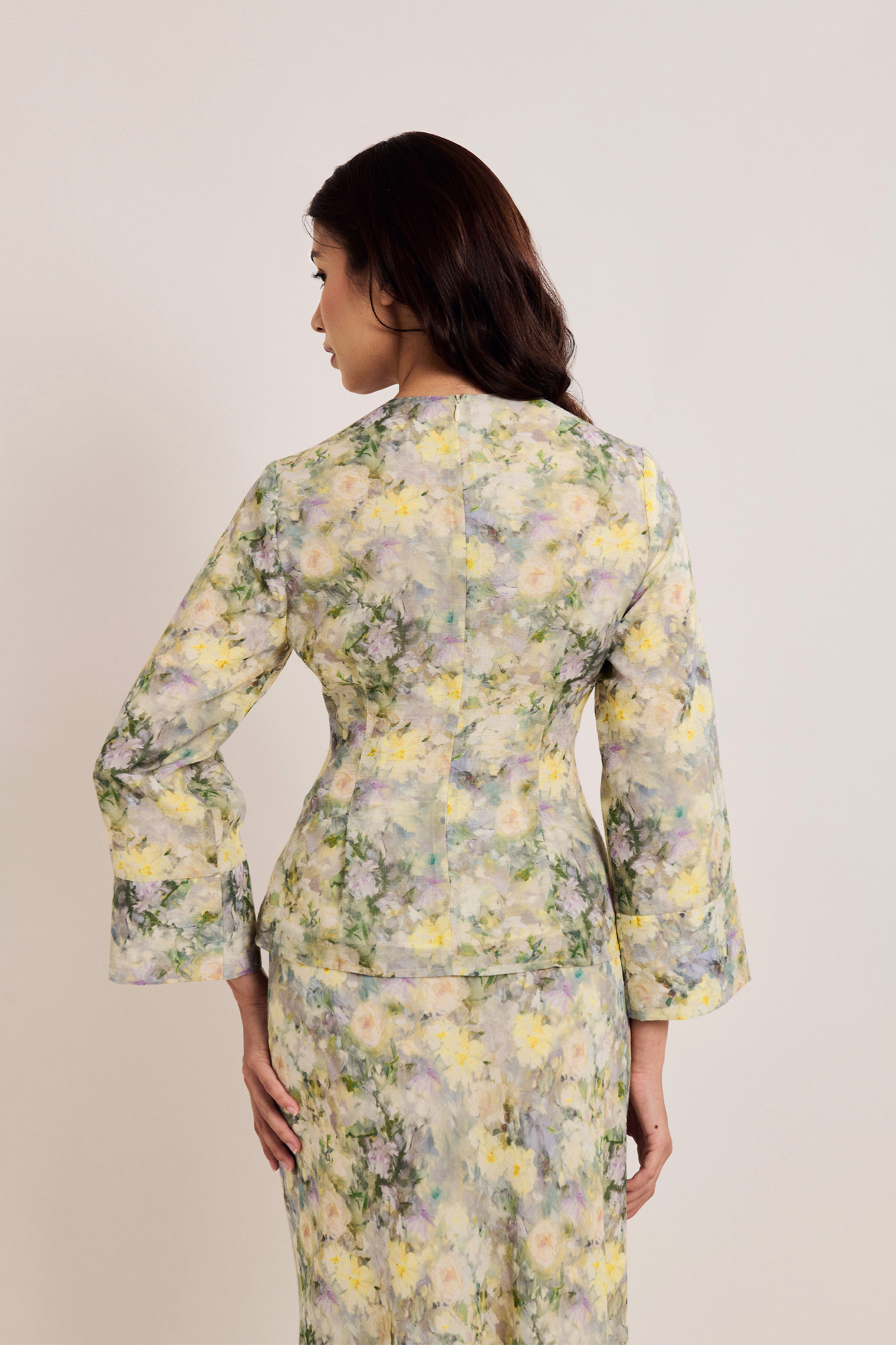 Floral Print Peplum Top