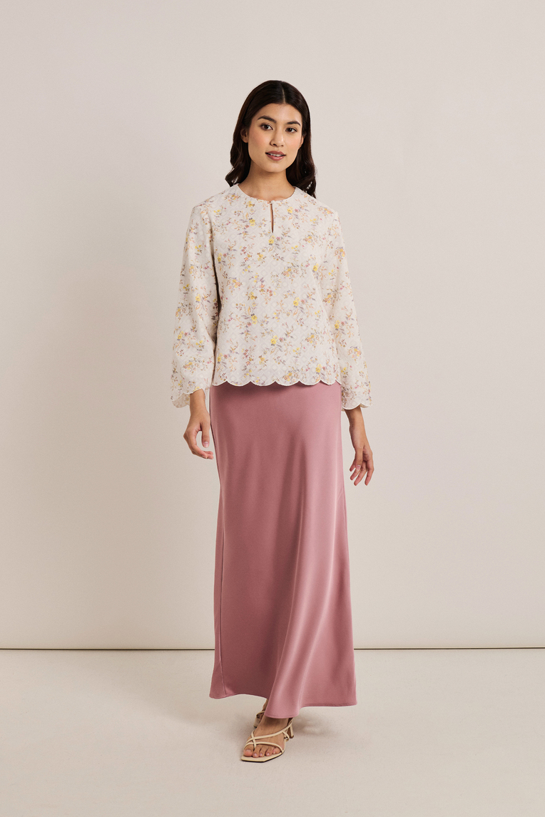 Satin-Finish Slip Skirt