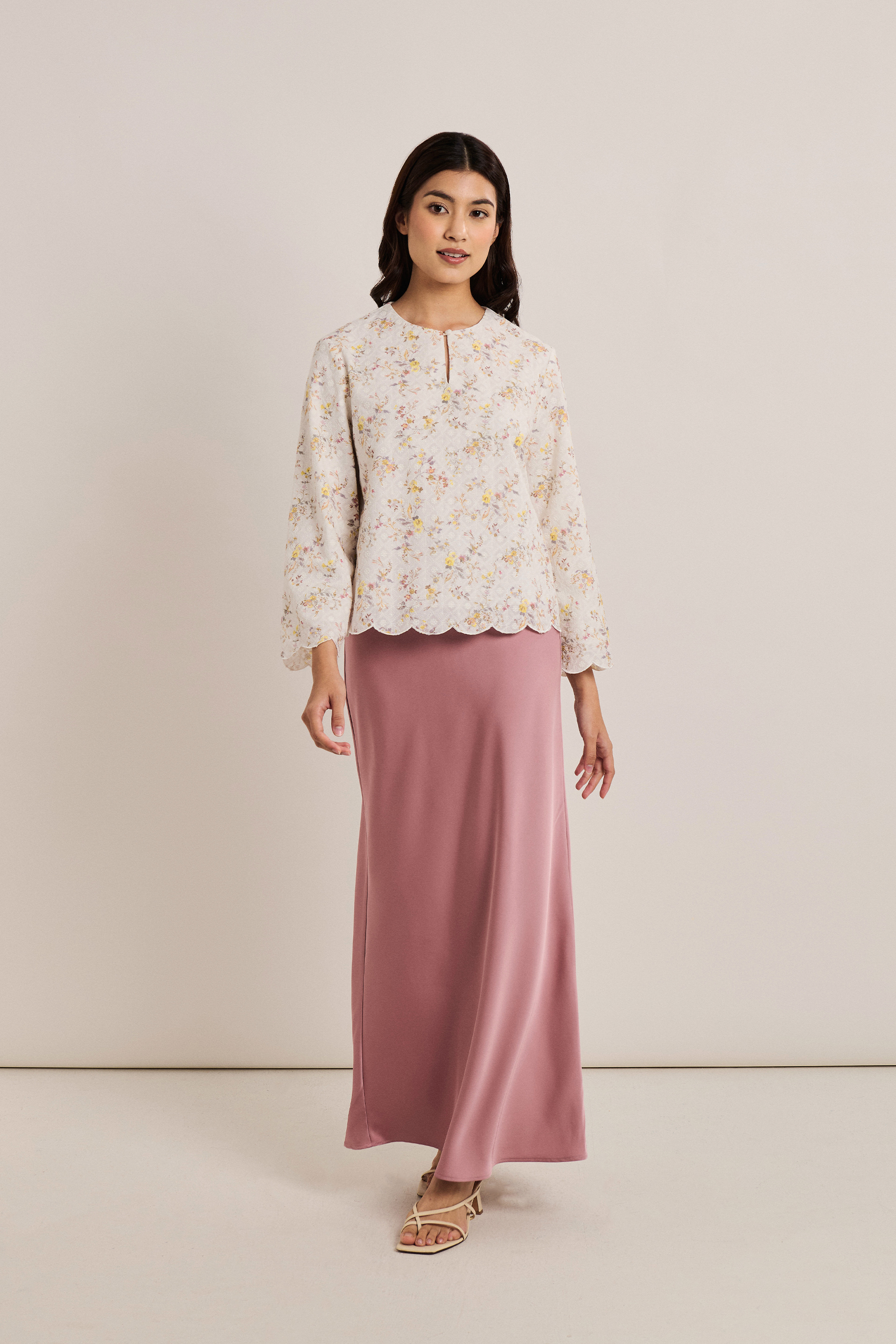 Satin-Finish Slip Skirt