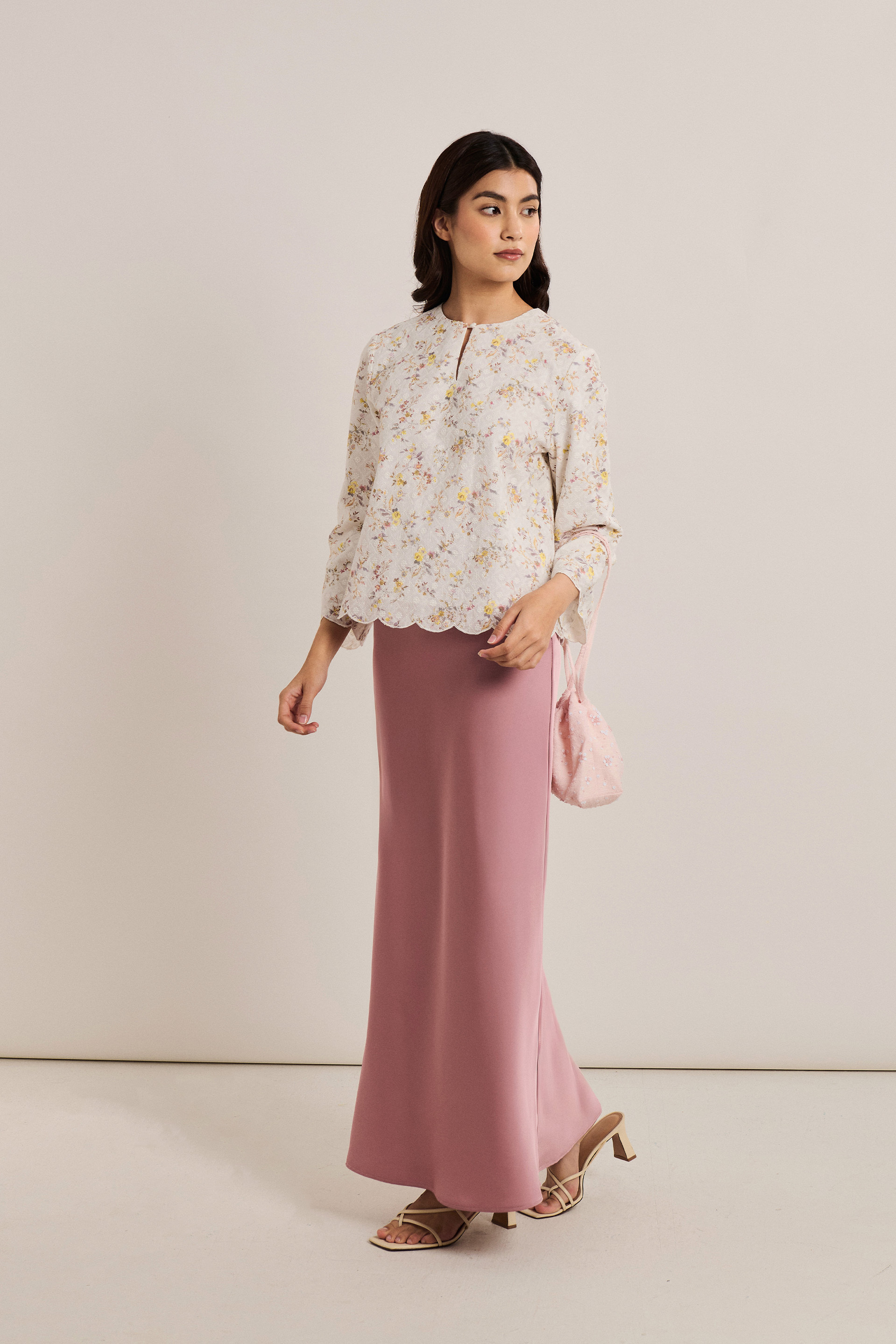 Satin-Finish Slip Skirt