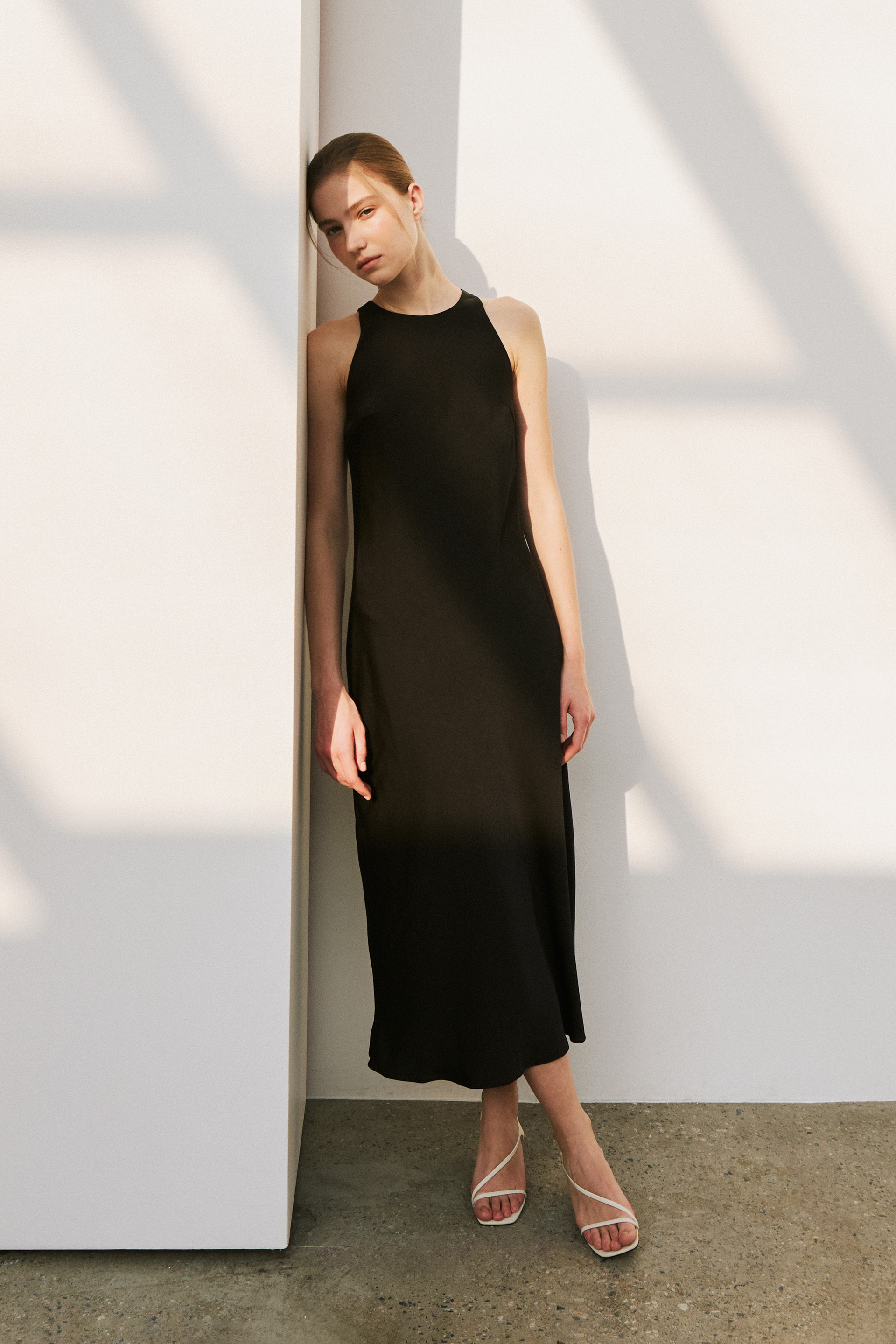 Racerback Bias-Cut Slip Dress