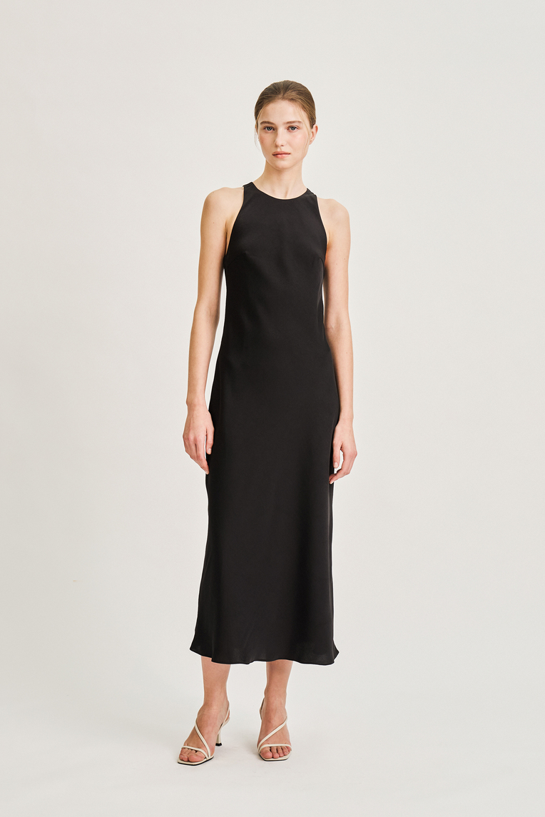Racerback Bias-Cut Slip Dress
