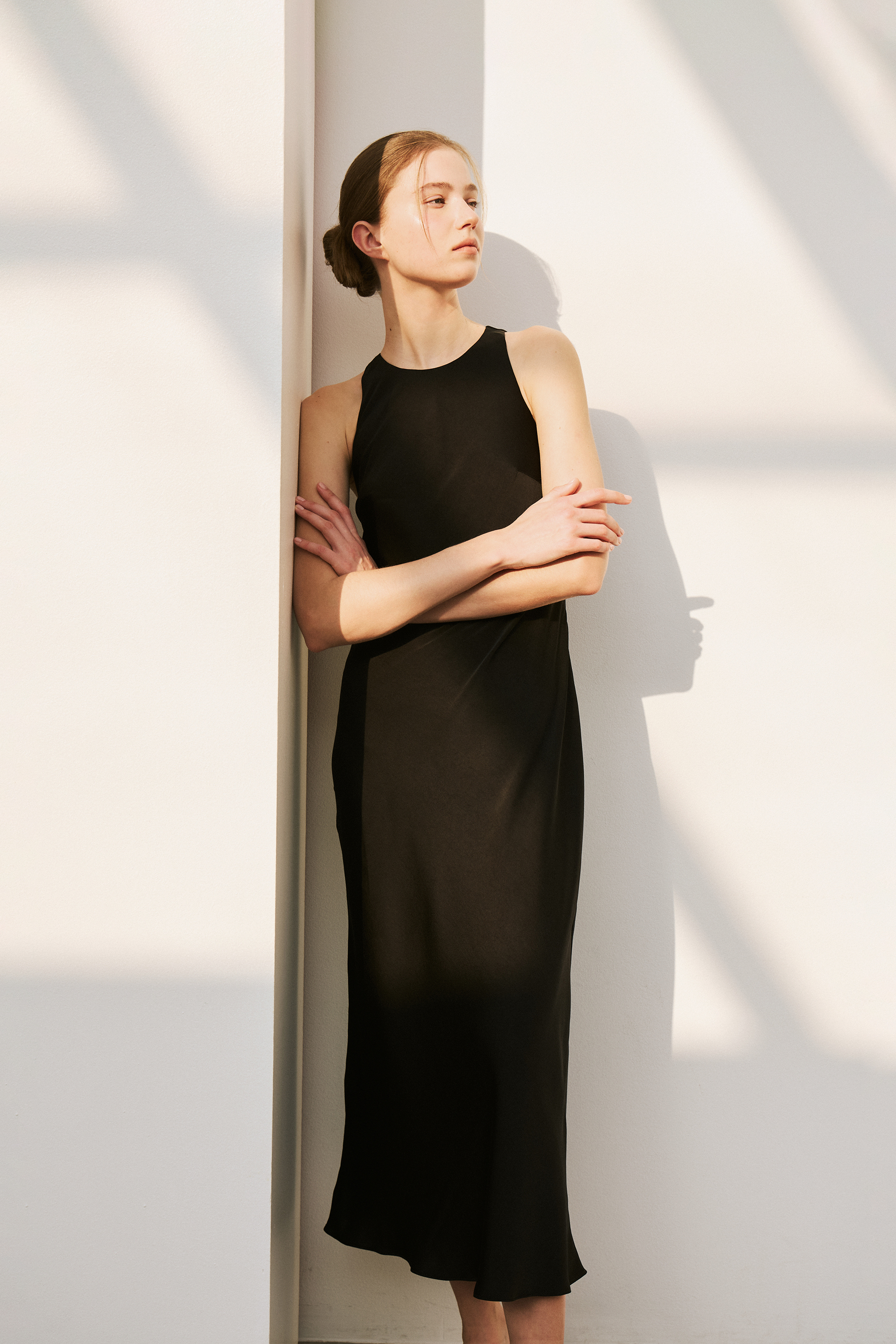 Racerback Bias-Cut Slip Dress