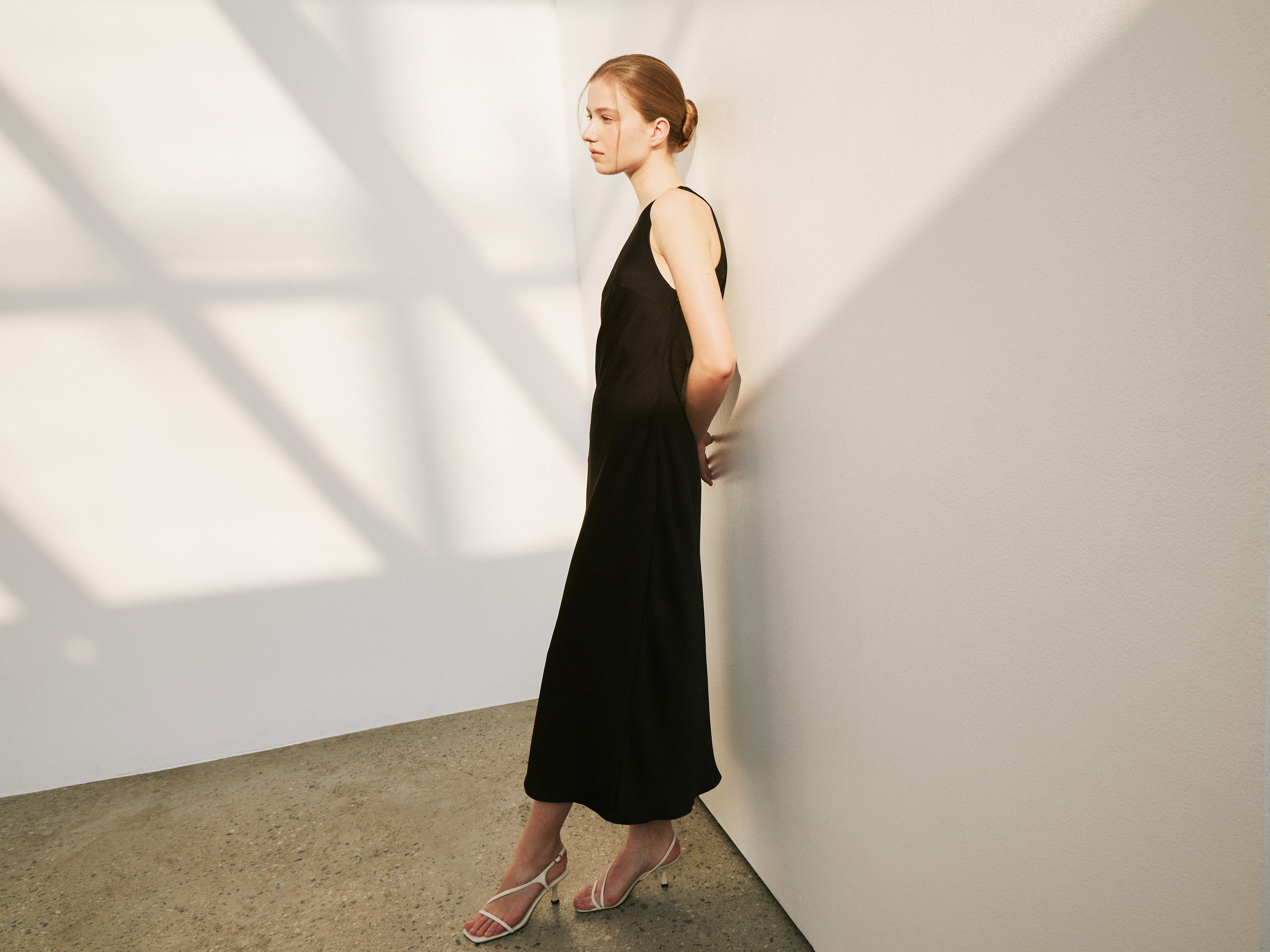 Racerback Bias-Cut Slip Dress