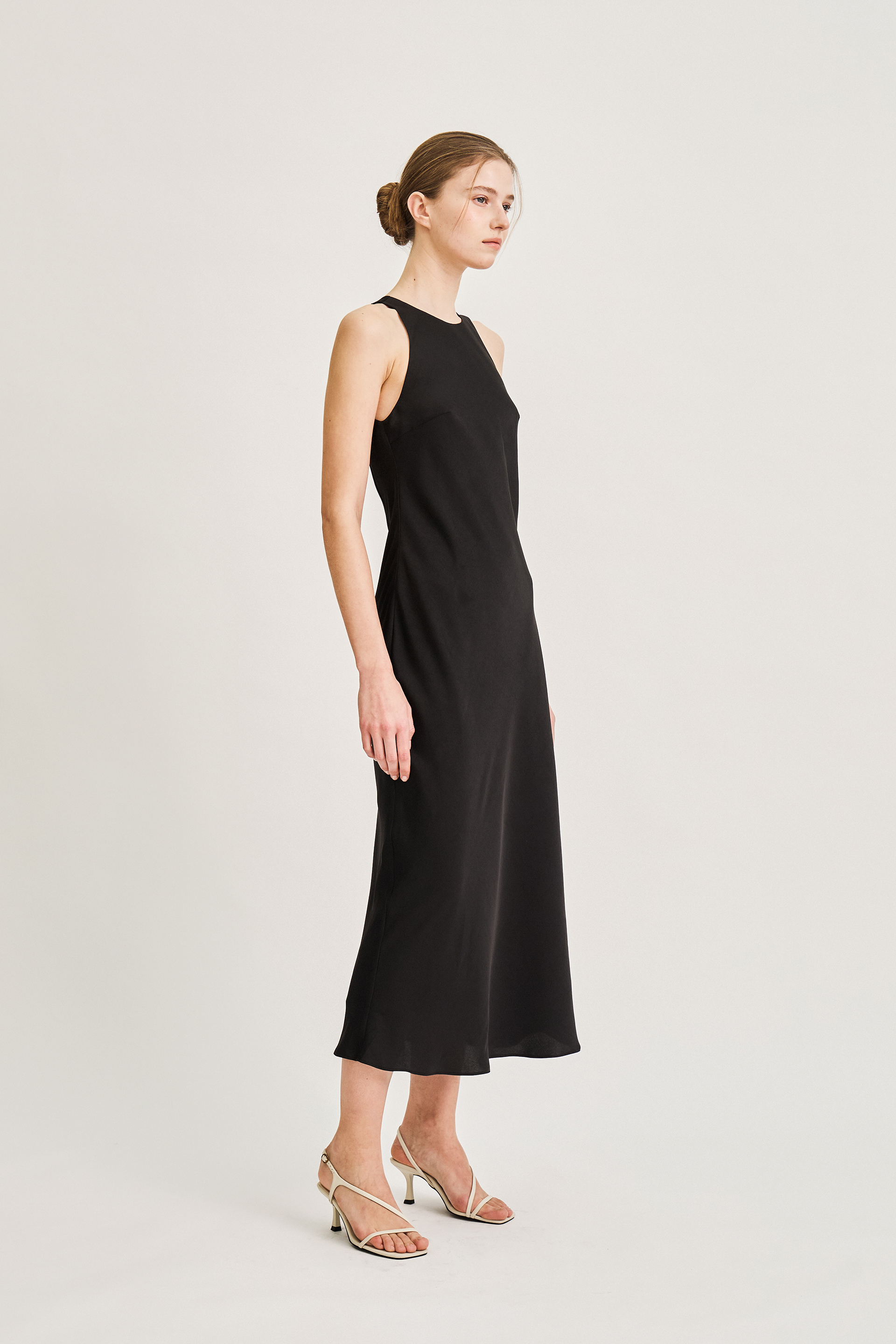 Racerback Bias-Cut Slip Dress