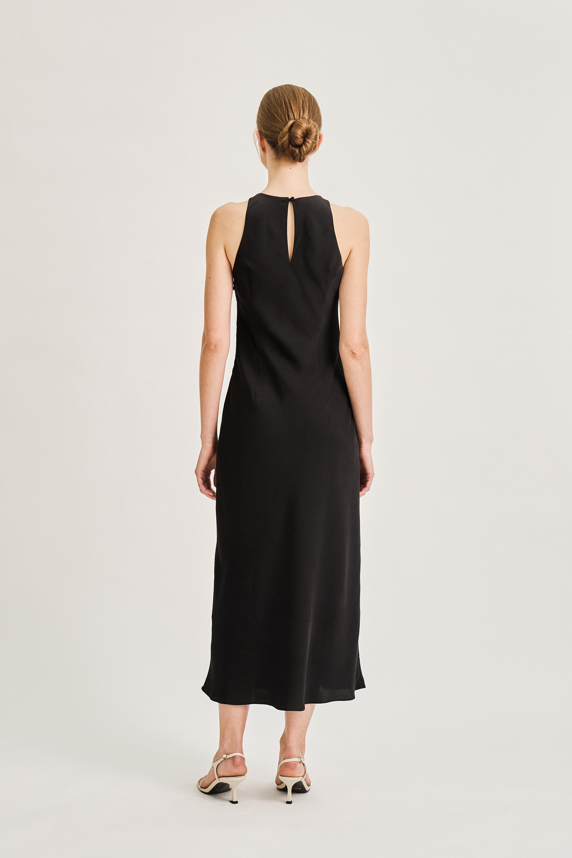 Racerback Bias-Cut Slip Dress