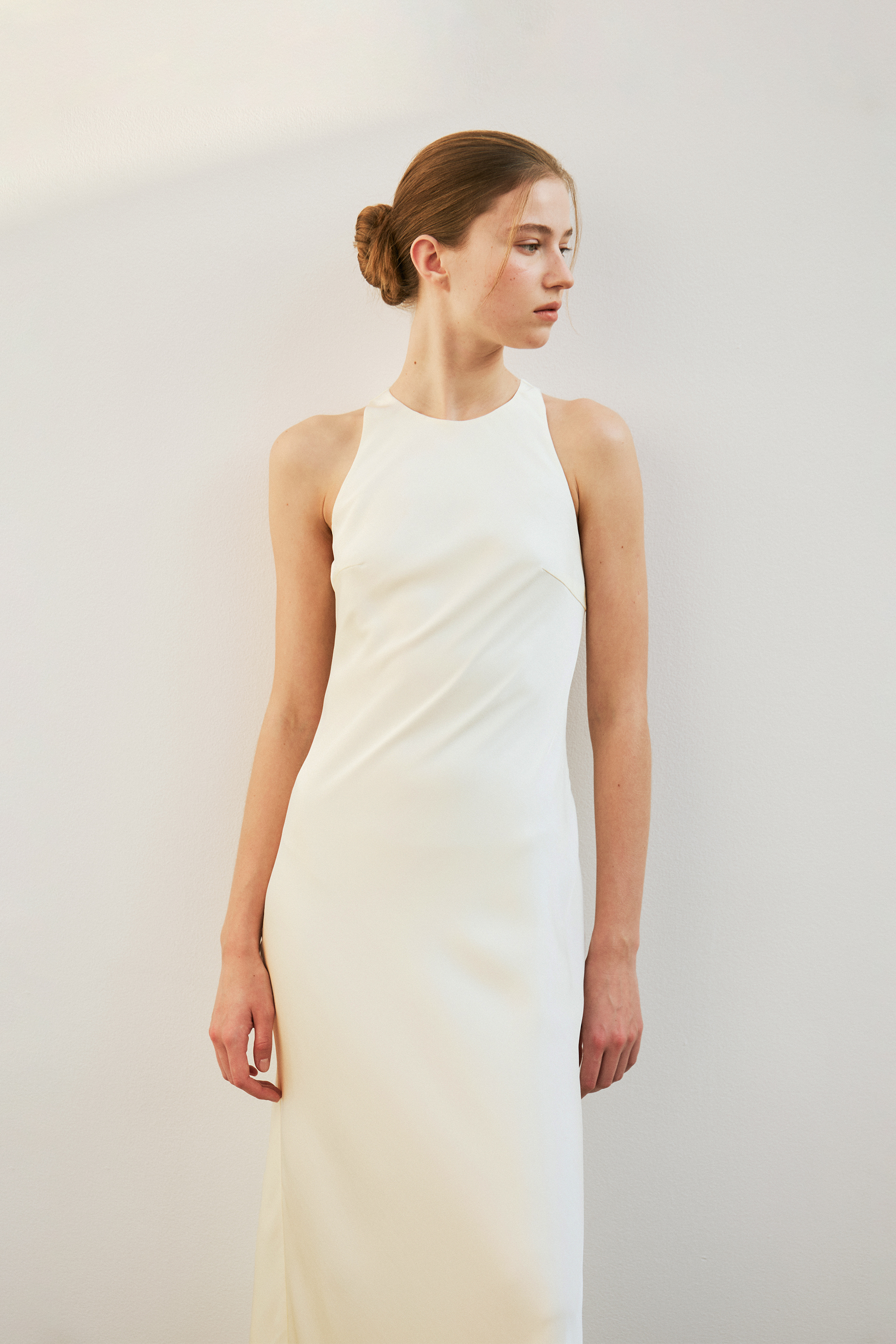 Racerback Bias-Cut Slip Dress