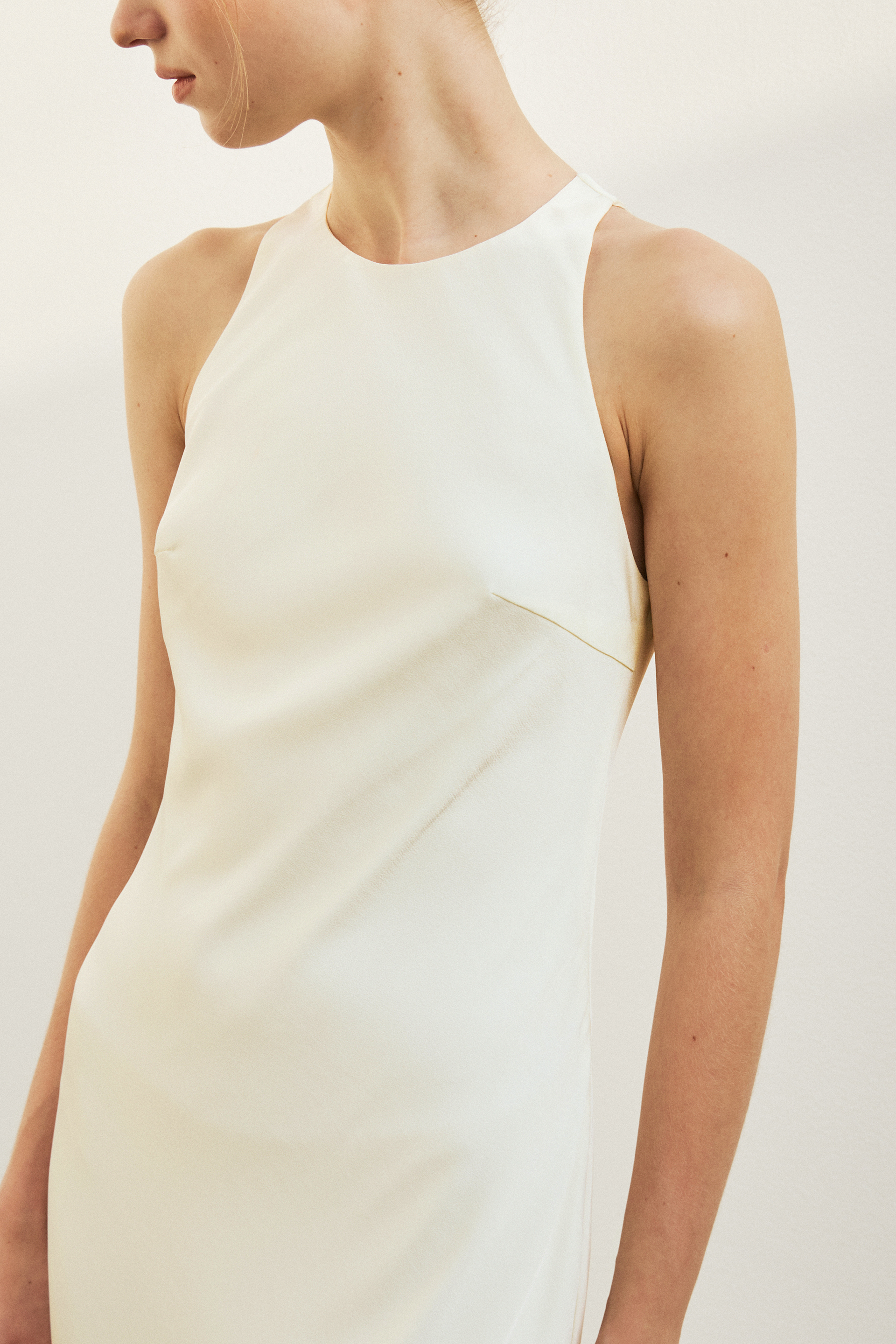 Racerback Bias-Cut Slip Dress