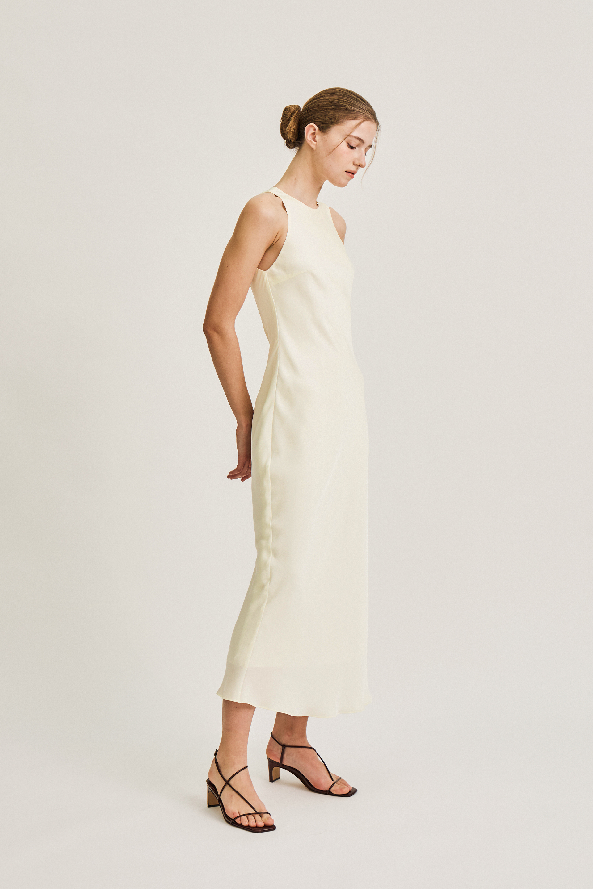 Racerback Bias-Cut Slip Dress