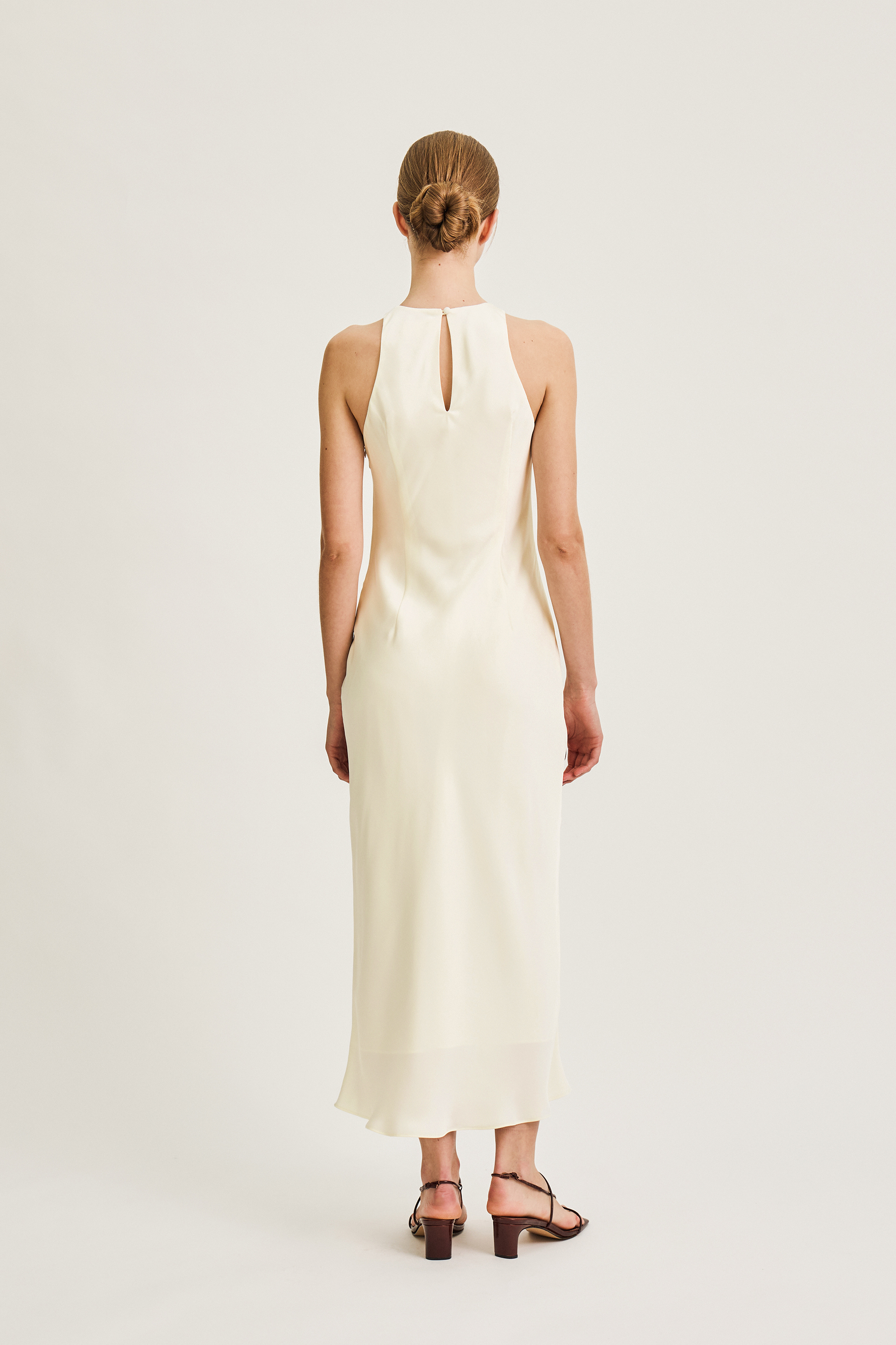 Racerback Bias-Cut Slip Dress