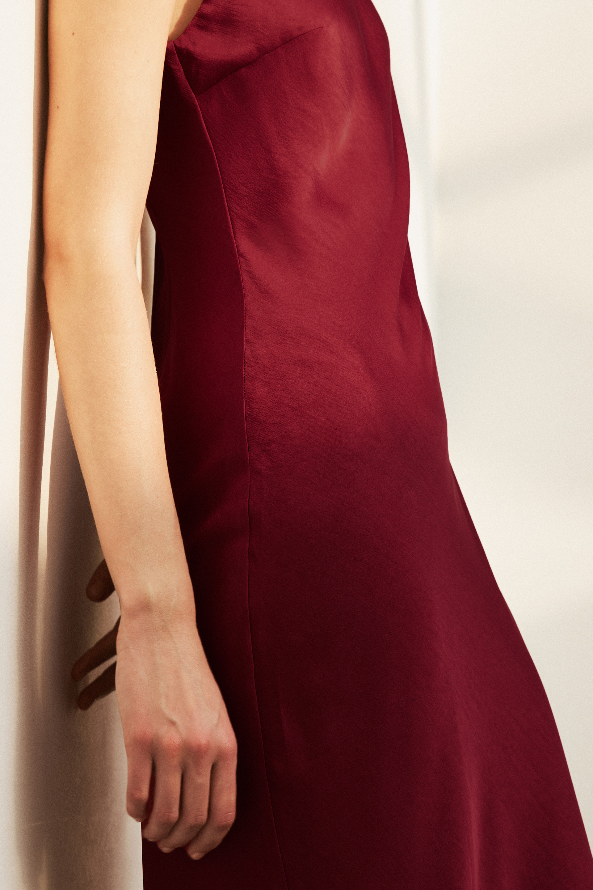 Racerback Bias-Cut Slip Dress