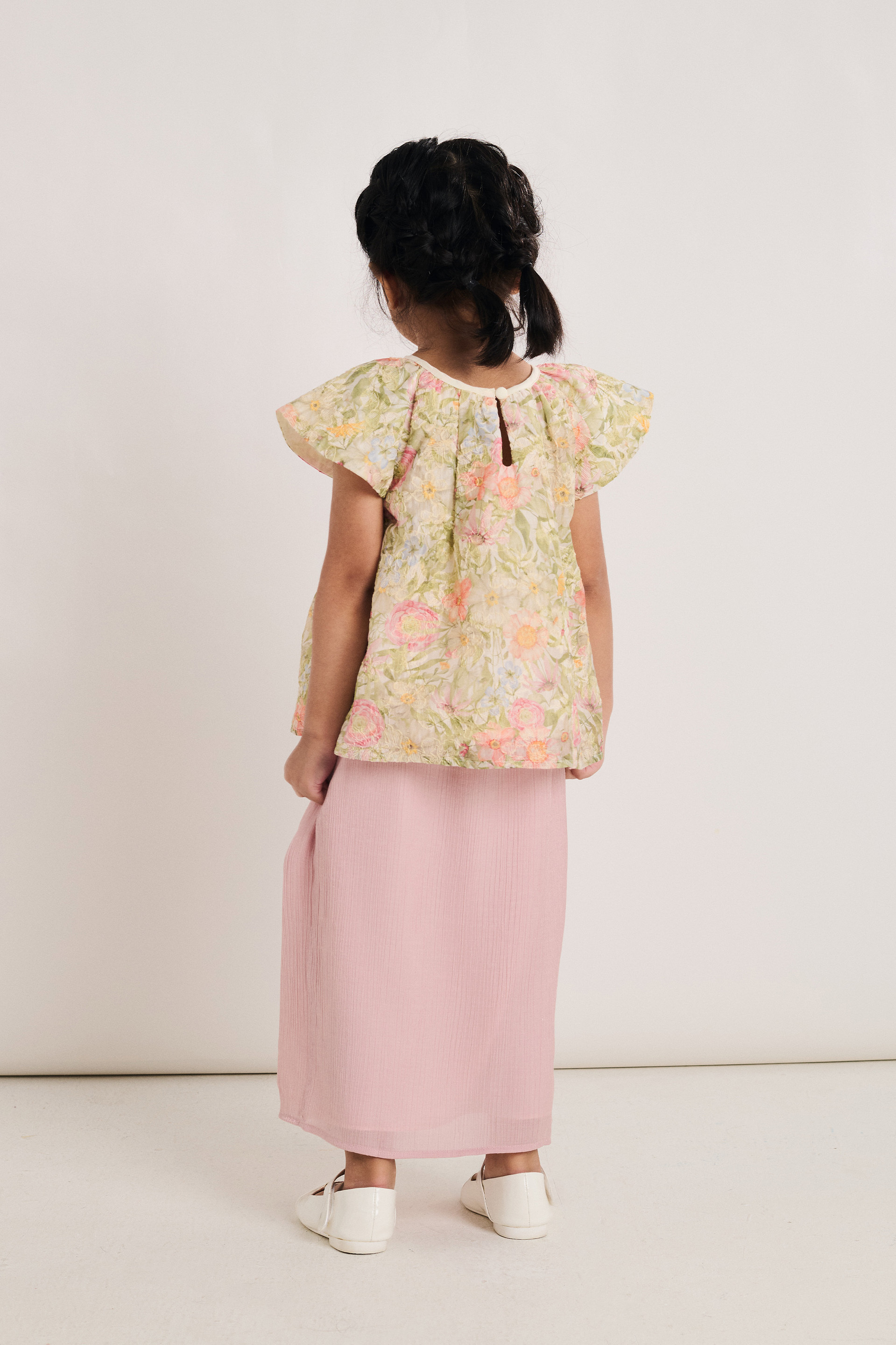 Floral Printed Ruffle-Sleeve Top