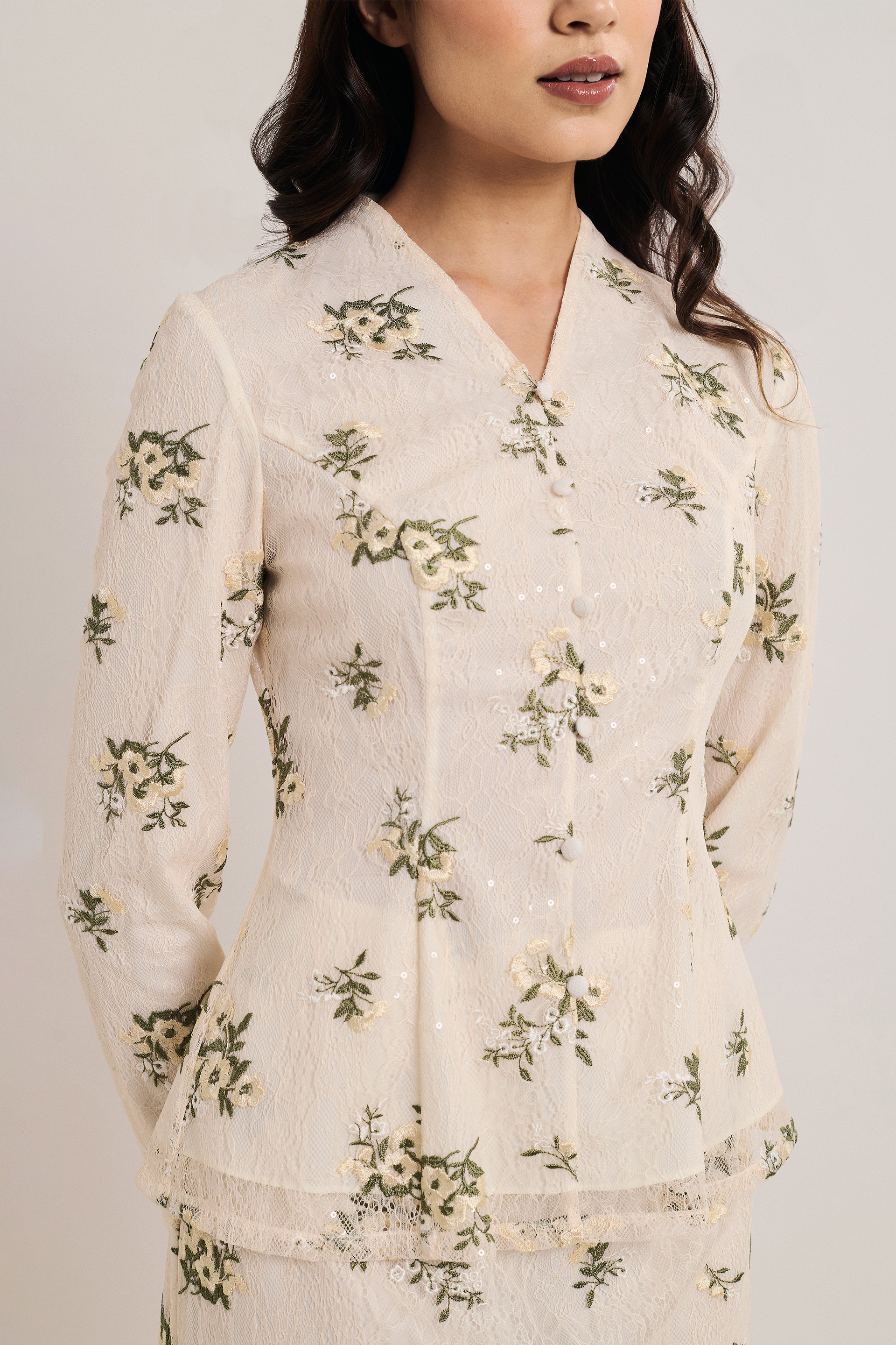 Kebaya Floral Lace Top