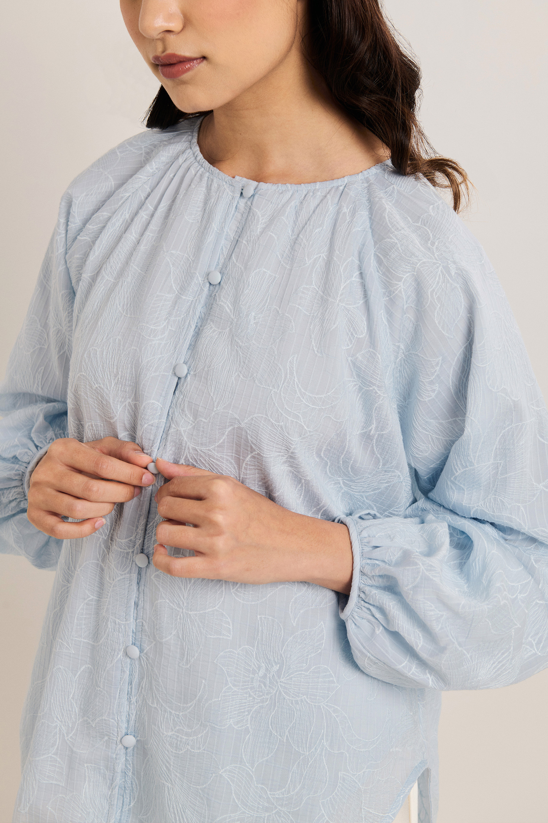 Embroidered Texture Top