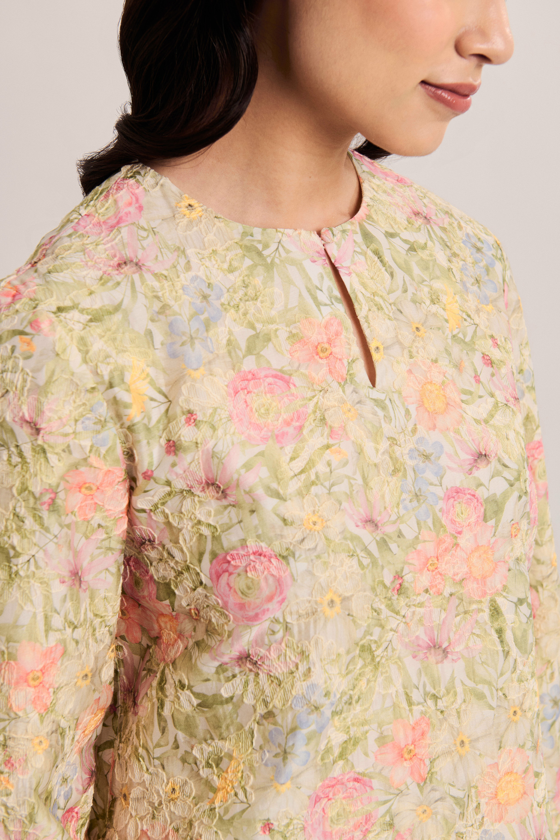 Embroidered Floral Top