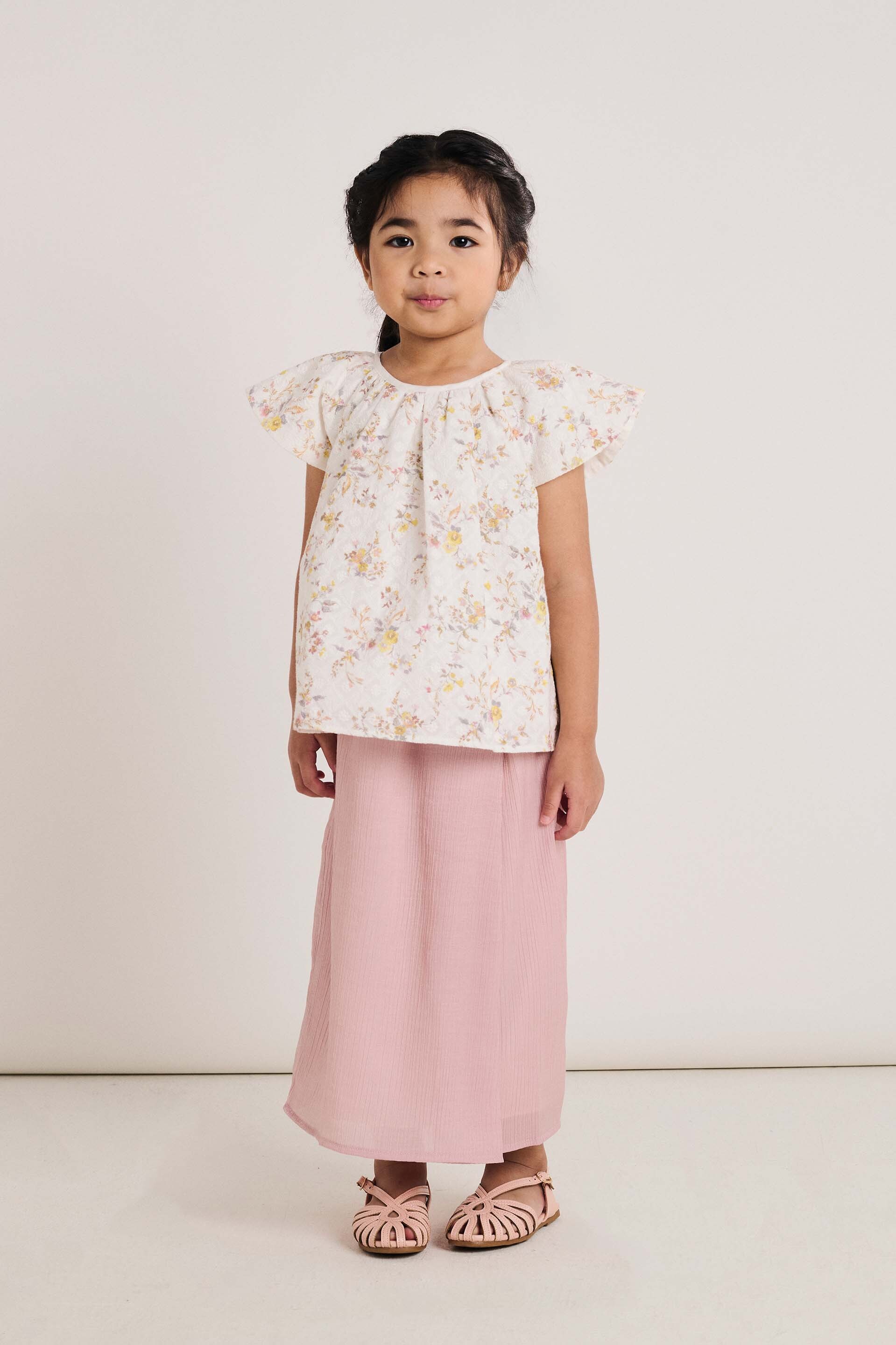 Floral Printed Ruffle-Sleeve Top