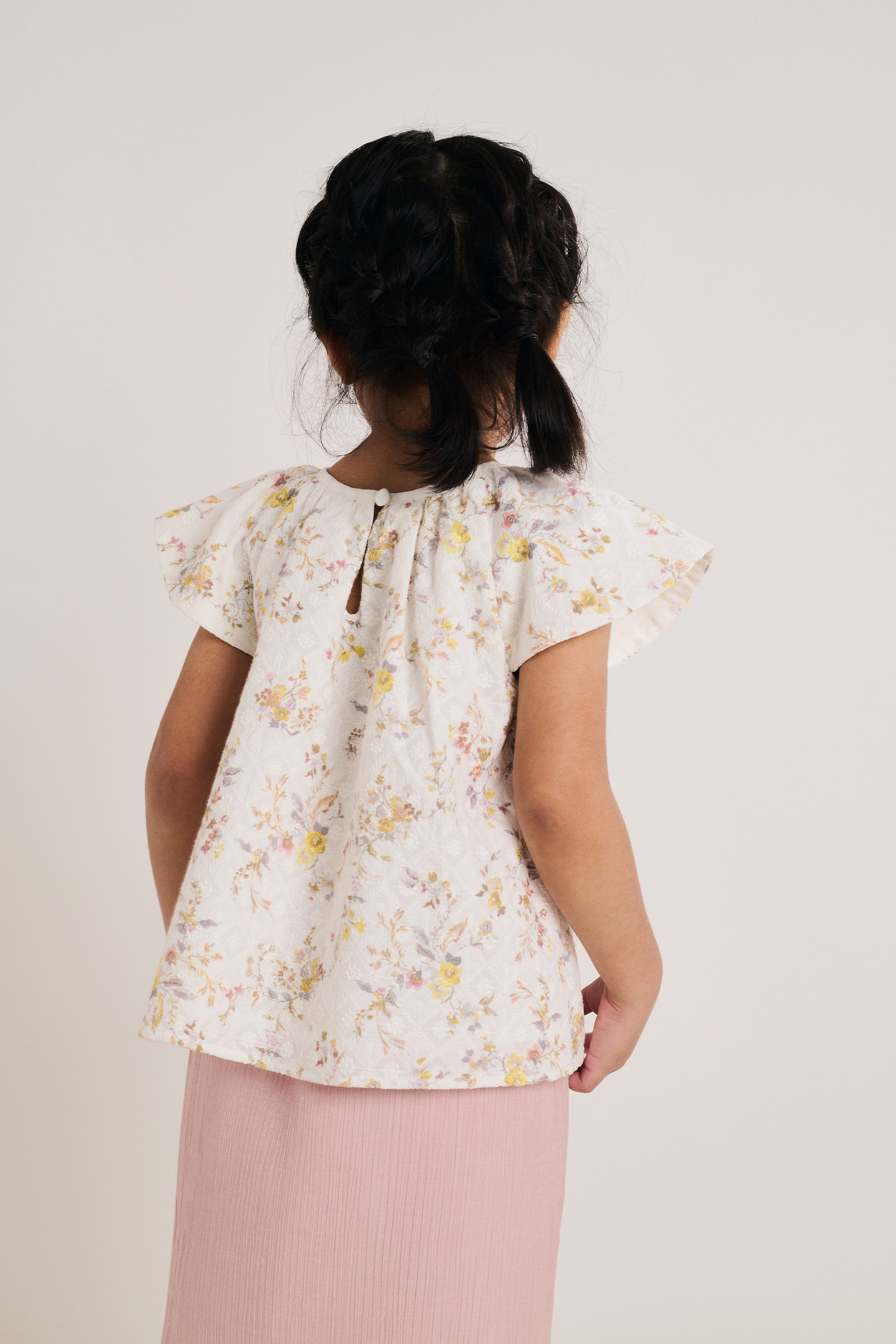 Floral Printed Ruffle-Sleeve Top