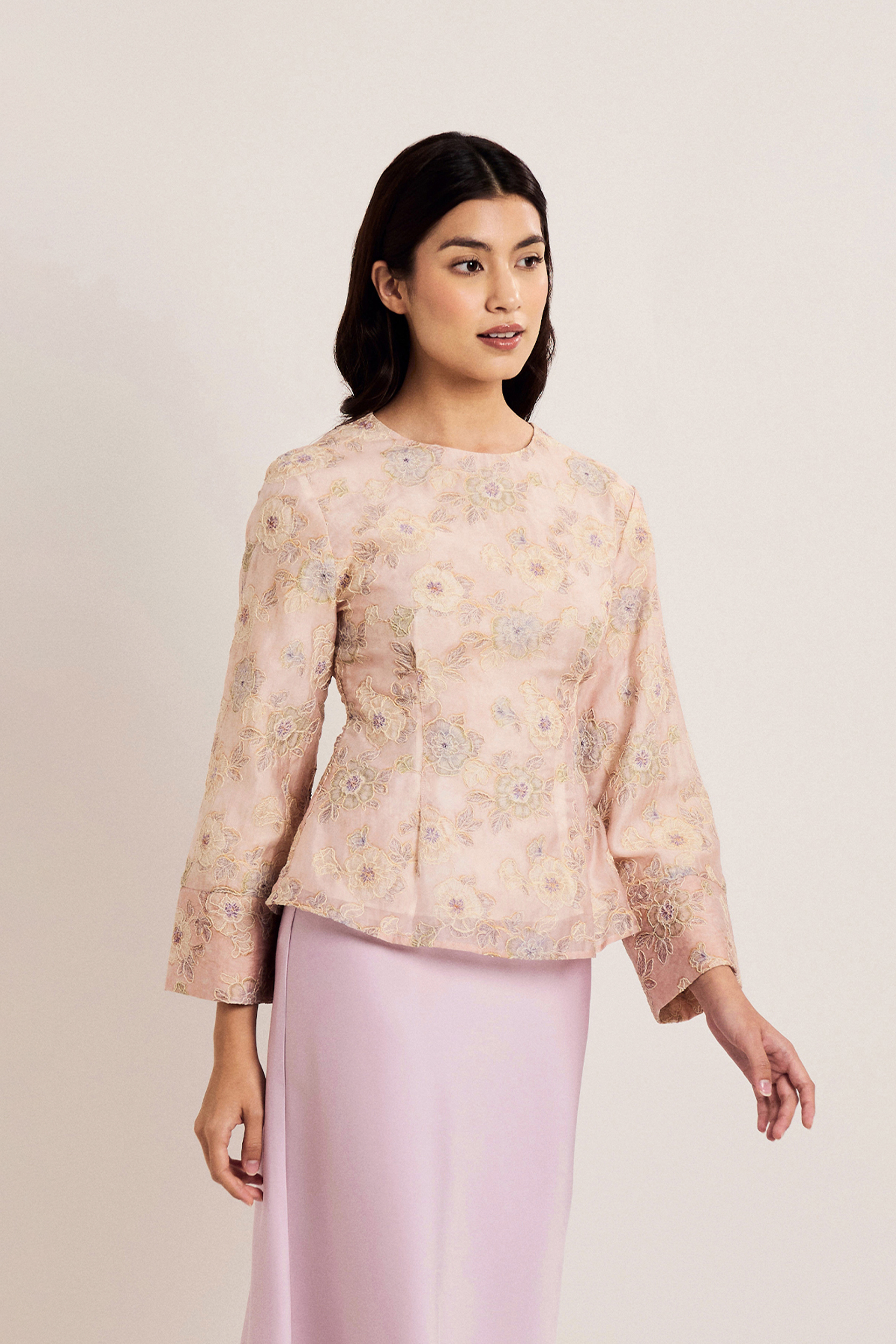 Floral Printed Flared Top