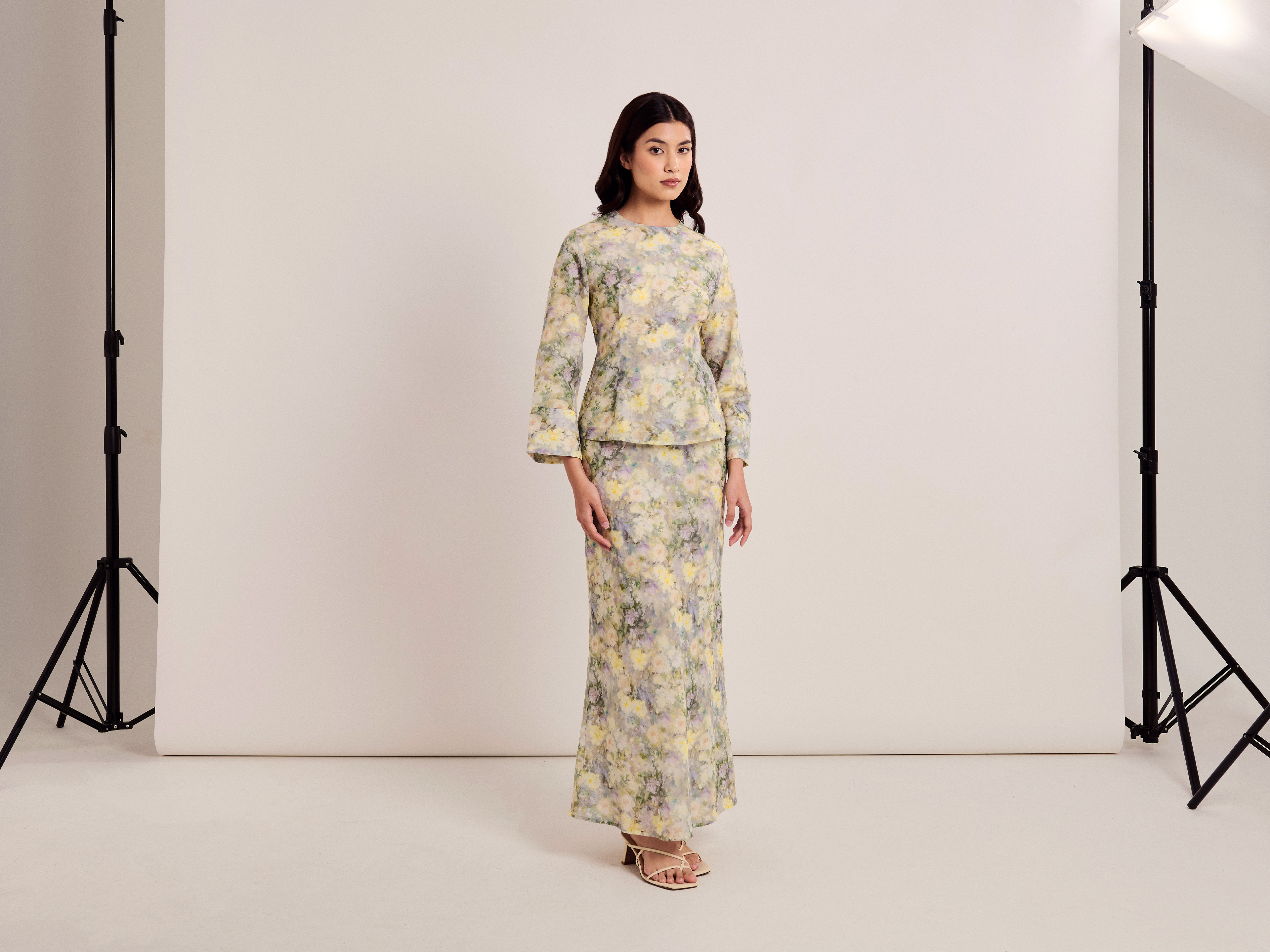 Floral Printed Flared Top